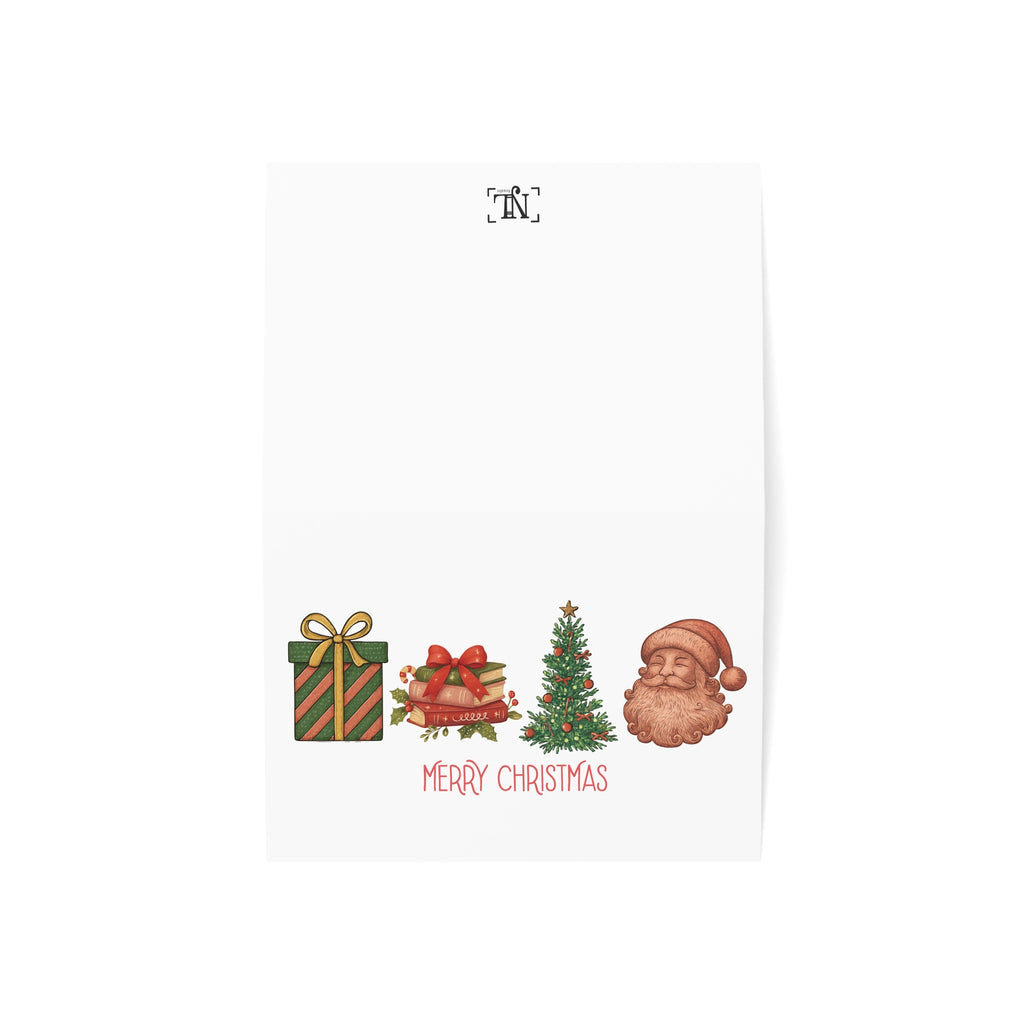 Vintage Christmas Icons Greeting Cards - (Pack of 1, 10, 30, 50)