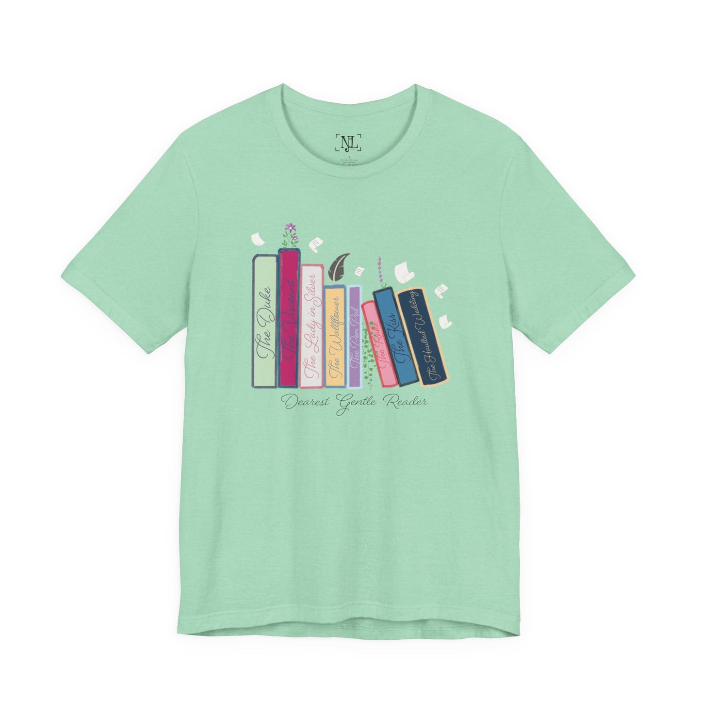 Dearest Gentle Reader Book Stack - Regency Romance Inspired Tee