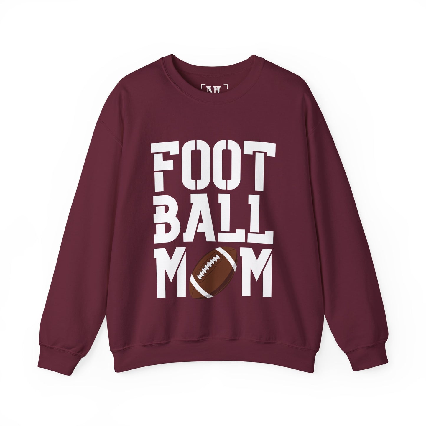 Football Mom Crewneck Sweatshirt (White Text)