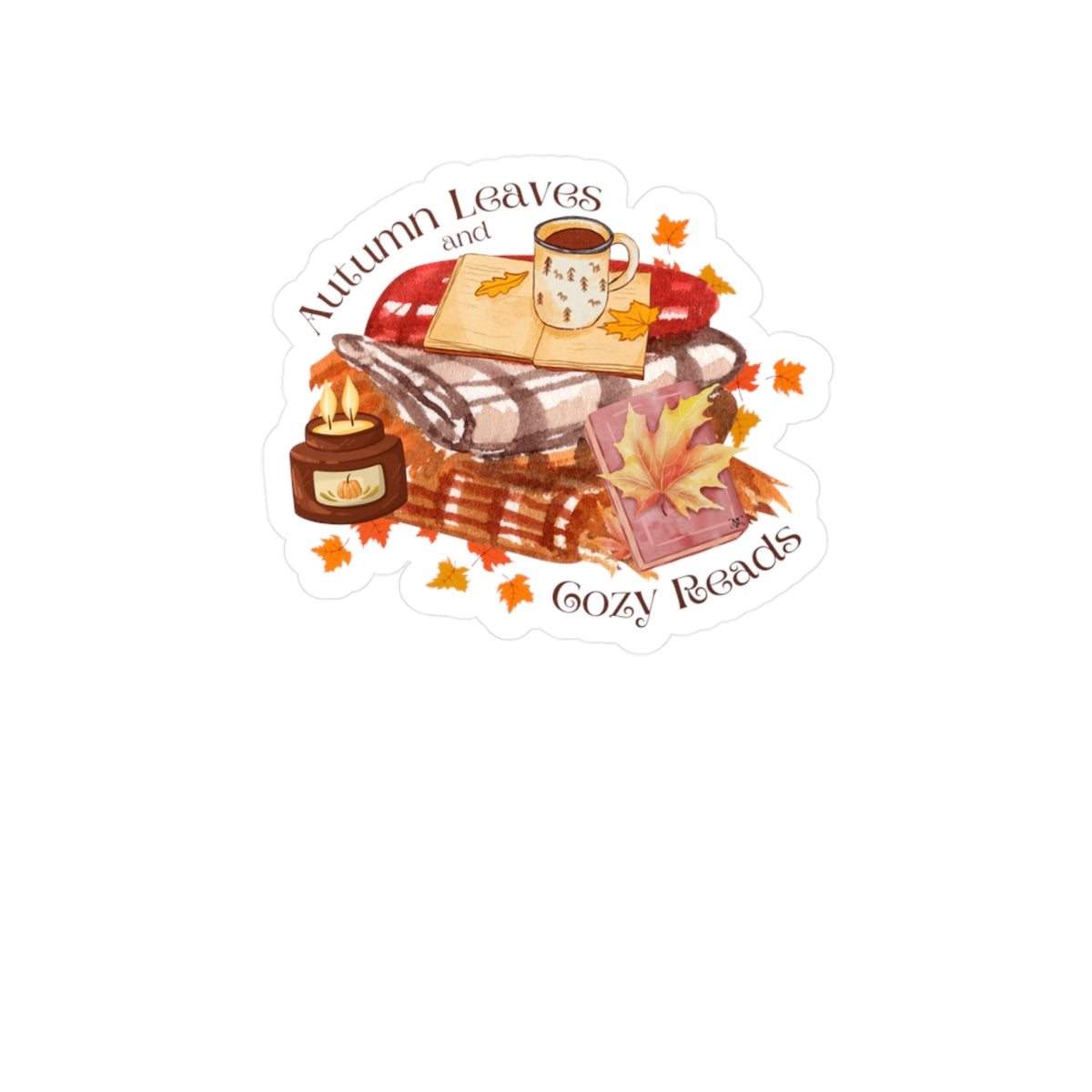 Autumn Leaves & Cozy Reads Kiss-Cut Vinyl Decals