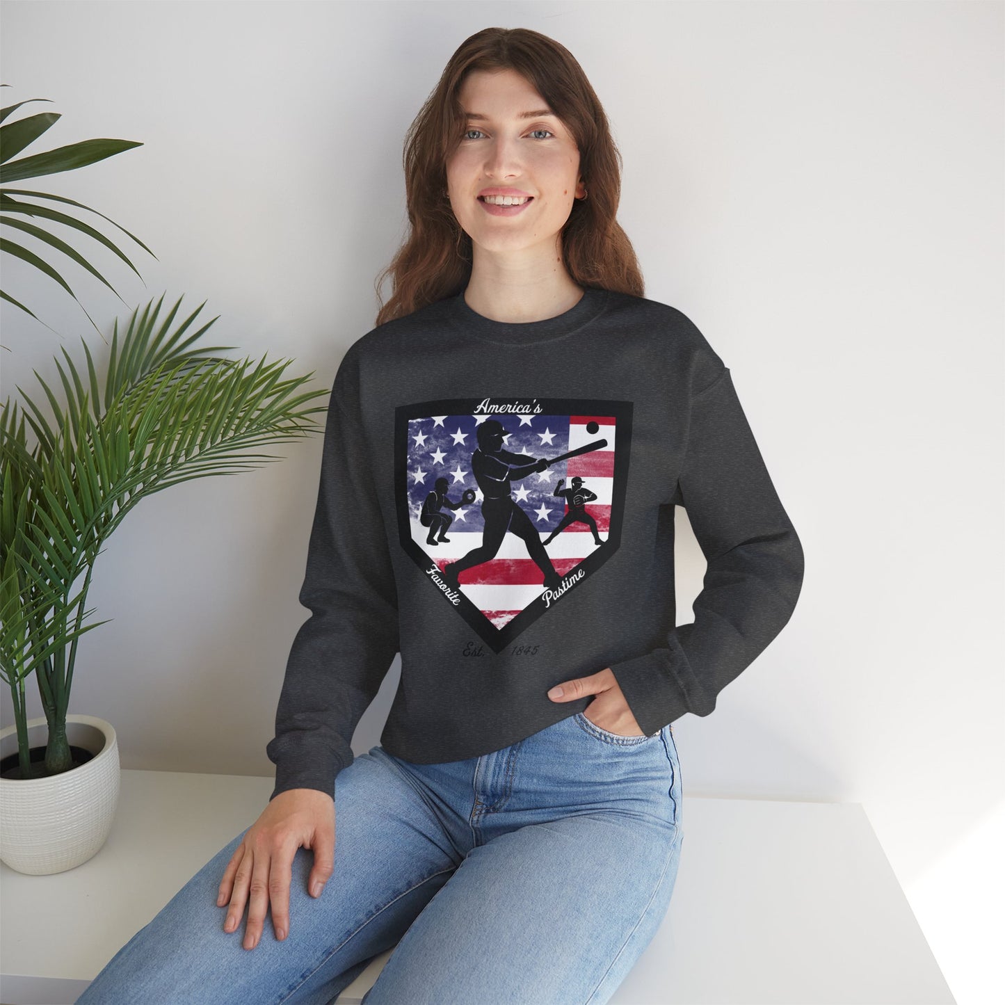 Baseball Home Plate Sweatshirt – America's Favorite Pastime Sweatshirt