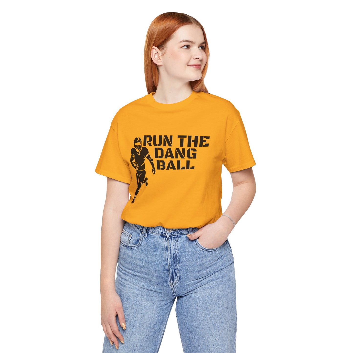 Run the Dang Ball T-Shirt — Football Player Graphic Tee