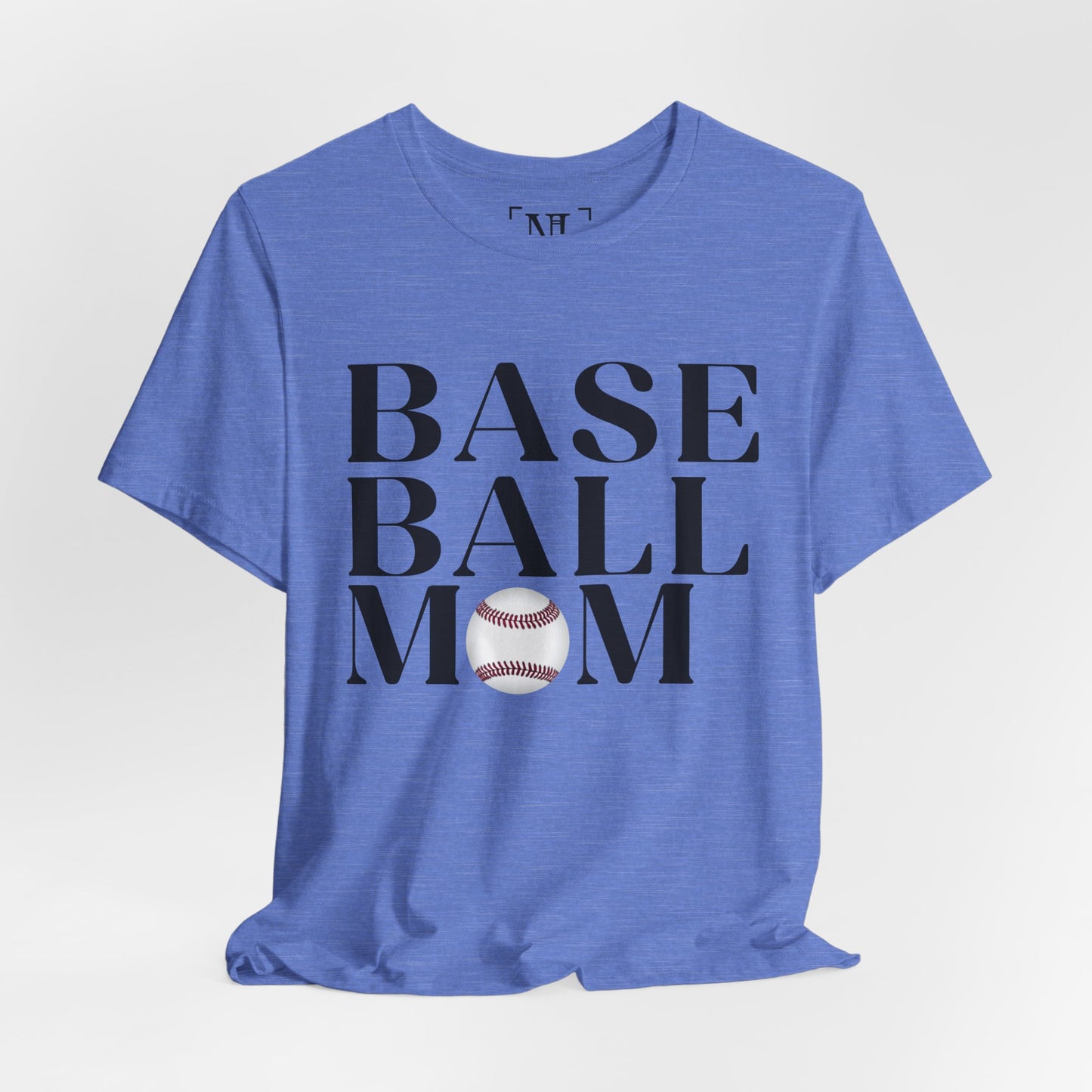 Baseball Mom T-Shirt – Retro Script with Baseball Graphic