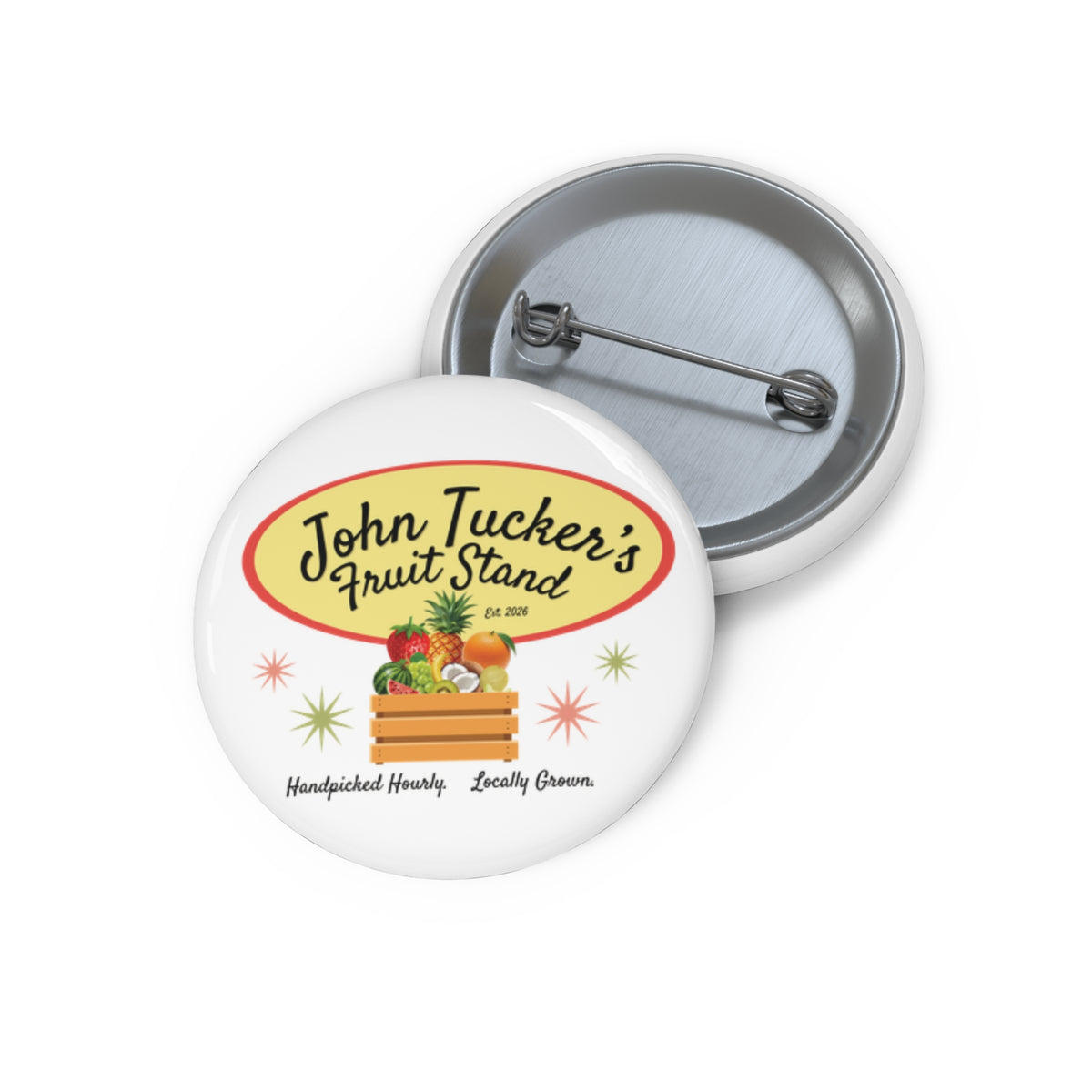John Tucker's Fruit Stand - Hockey Romance Inspired Pin Button