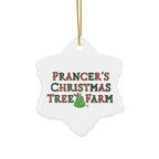 Prancer's Christmas Tree Farm Ceramic Ornament