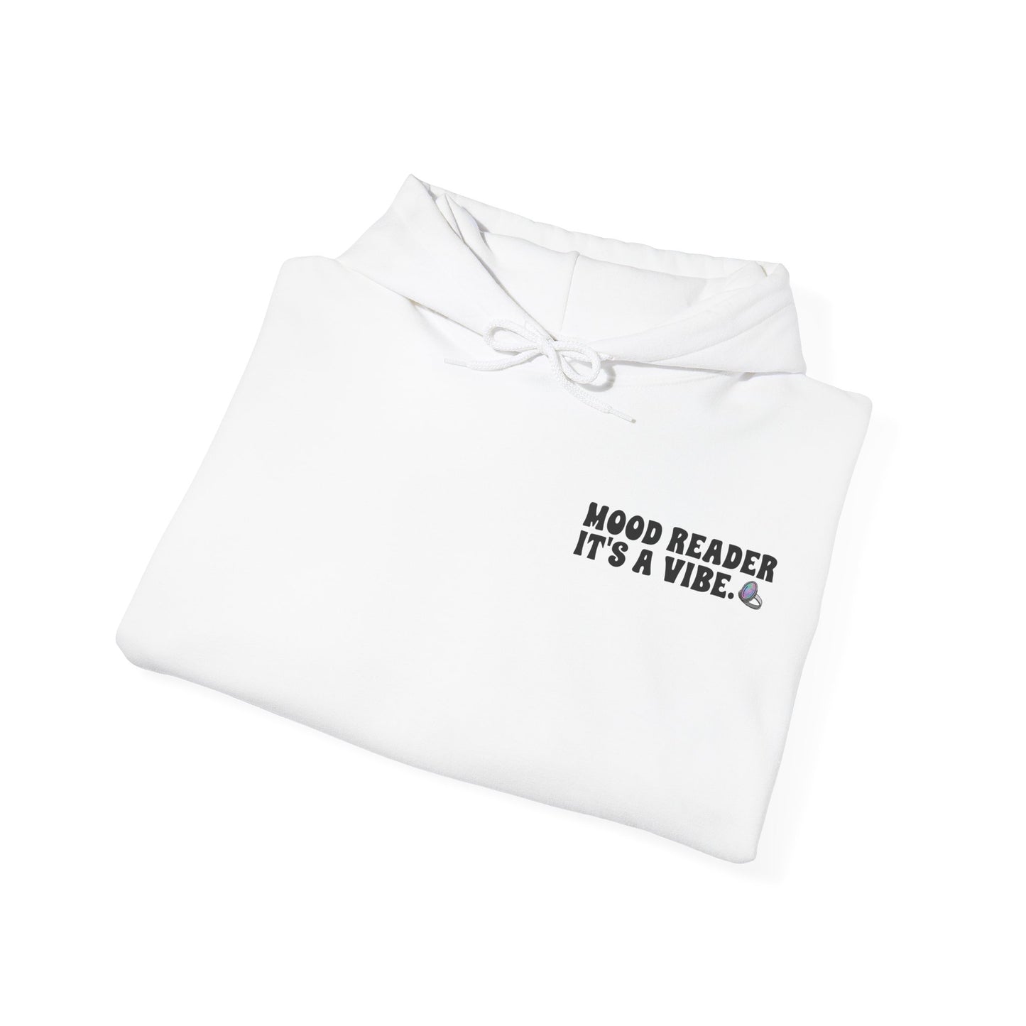 Mood Reader It's a Vibe Book Lover Pullover Graphic Hoodie (Black Text)