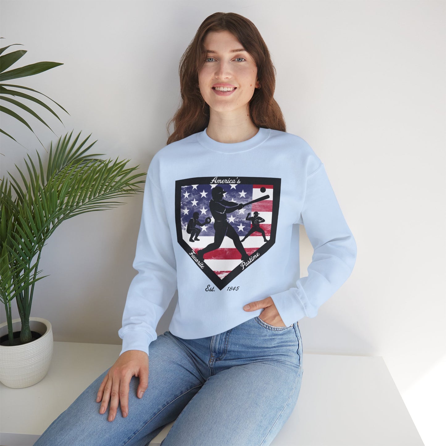 Baseball Home Plate Sweatshirt – America's Favorite Pastime Sweatshirt