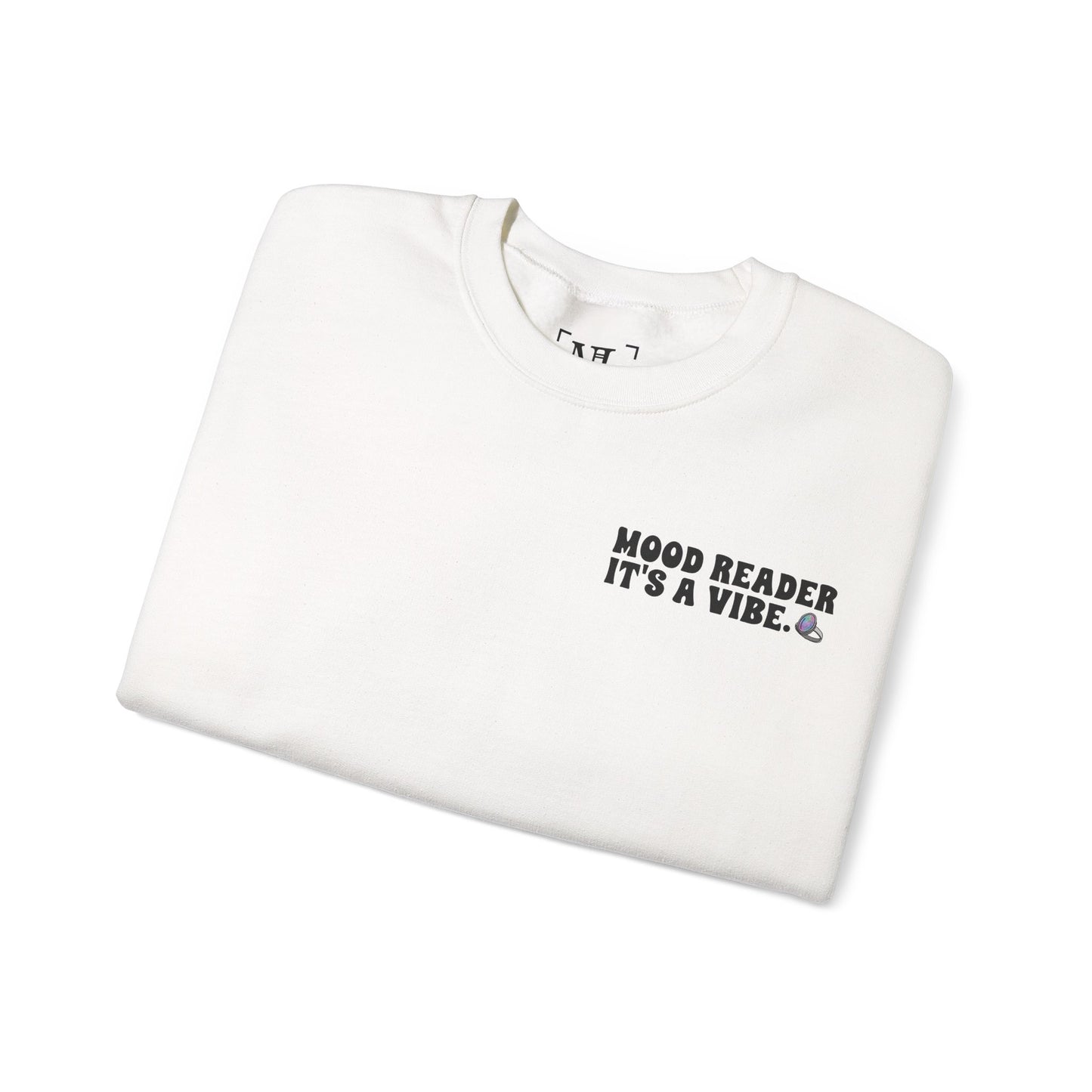 "Mood Reader It's a Vibe" - Cozy Bookish Graphic Sweatshirt (Black Text)