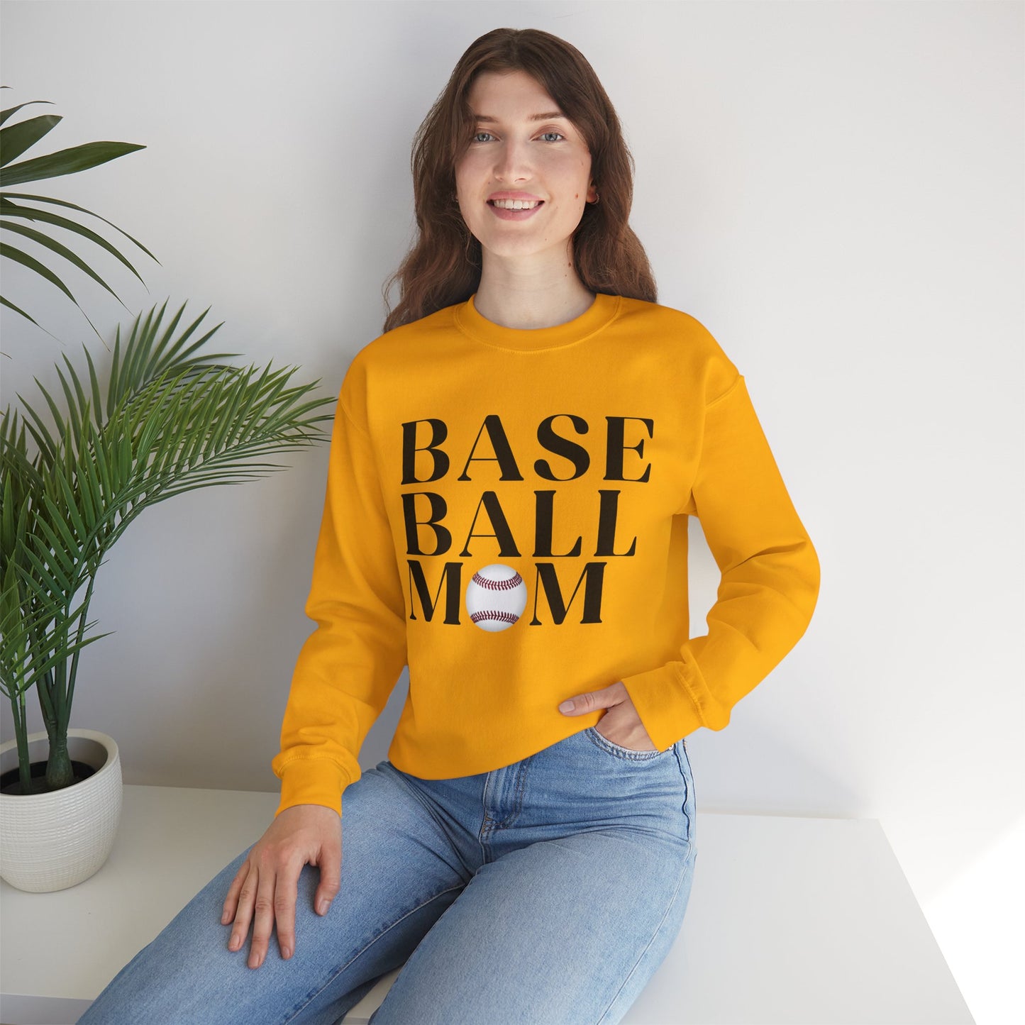 Baseball Mom Crewneck Sweatshirt - Baseball Graphic Pullover for Moms
