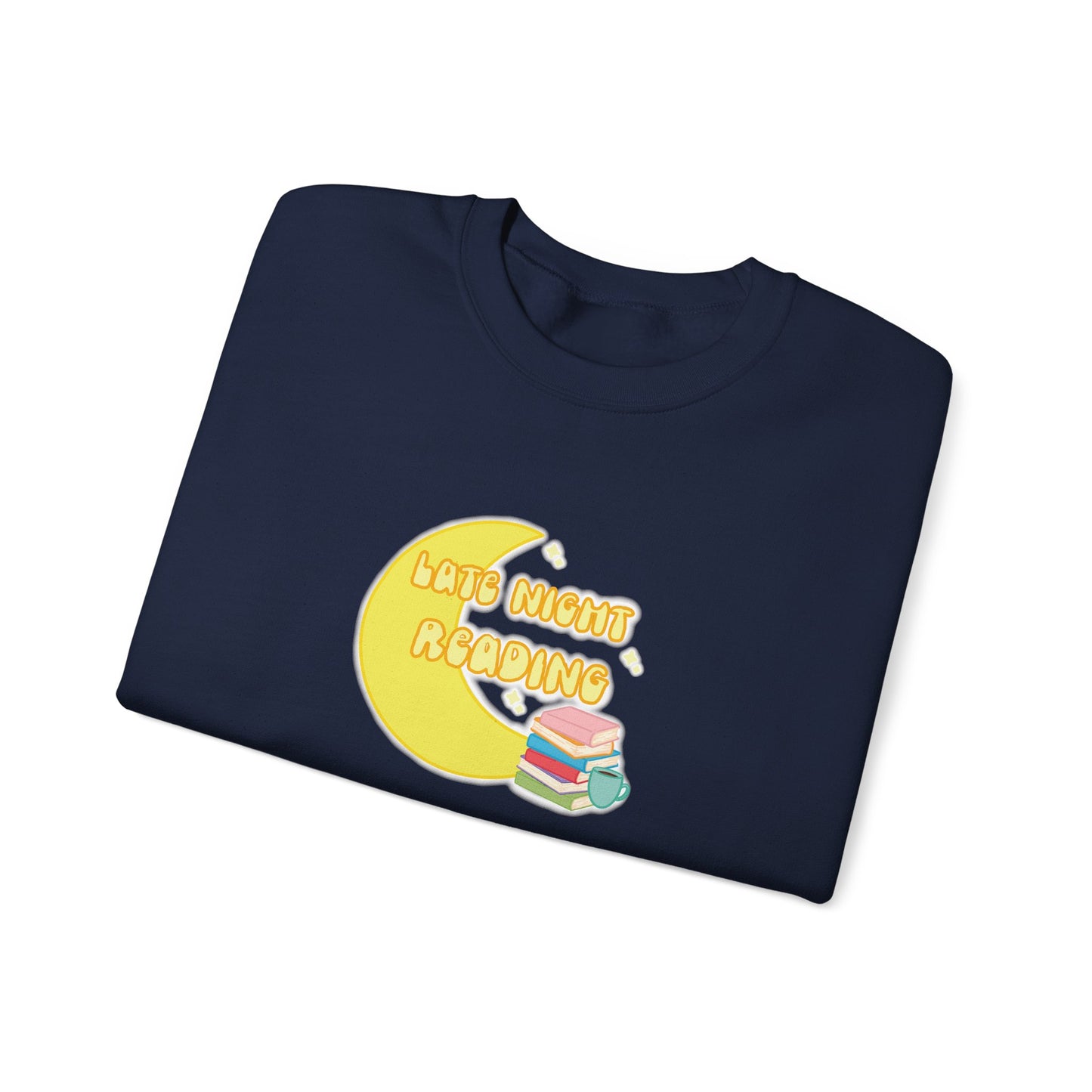 "Late Night Reading" - Cozy Crewneck Heavy Blend Sweatshirt