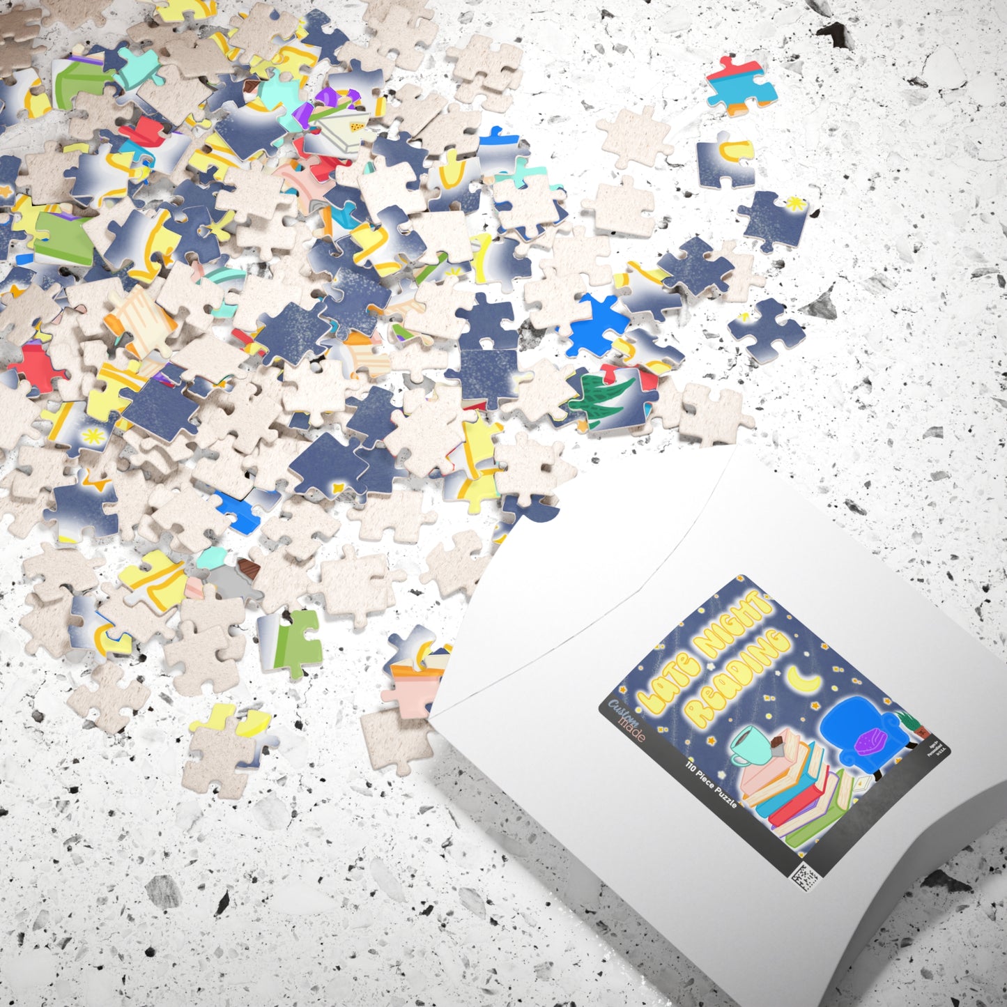 Late Night Reading Puzzle — Cozy Booklover Jigsaw (110–520 pcs)