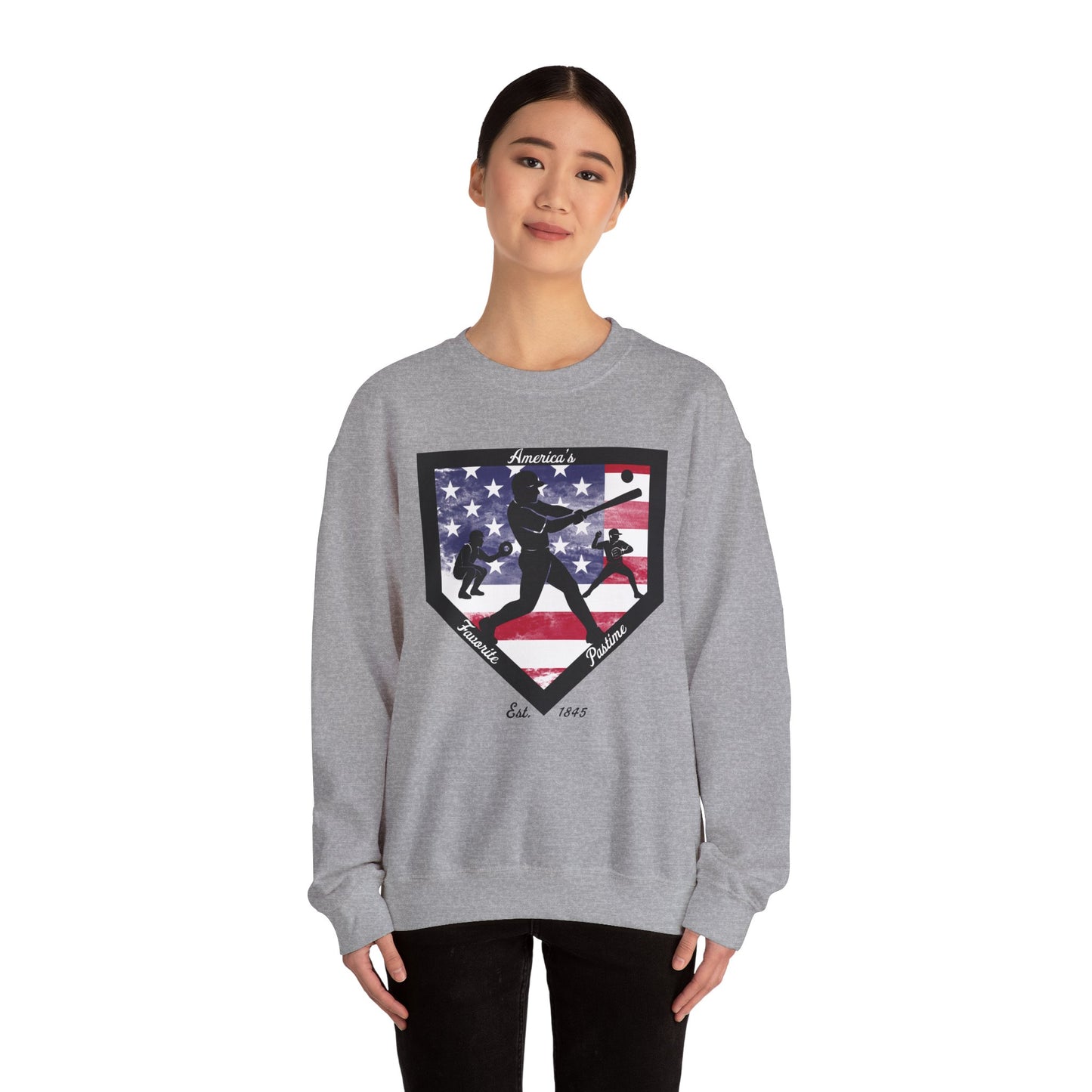 Baseball Home Plate Sweatshirt – America's Favorite Pastime Sweatshirt