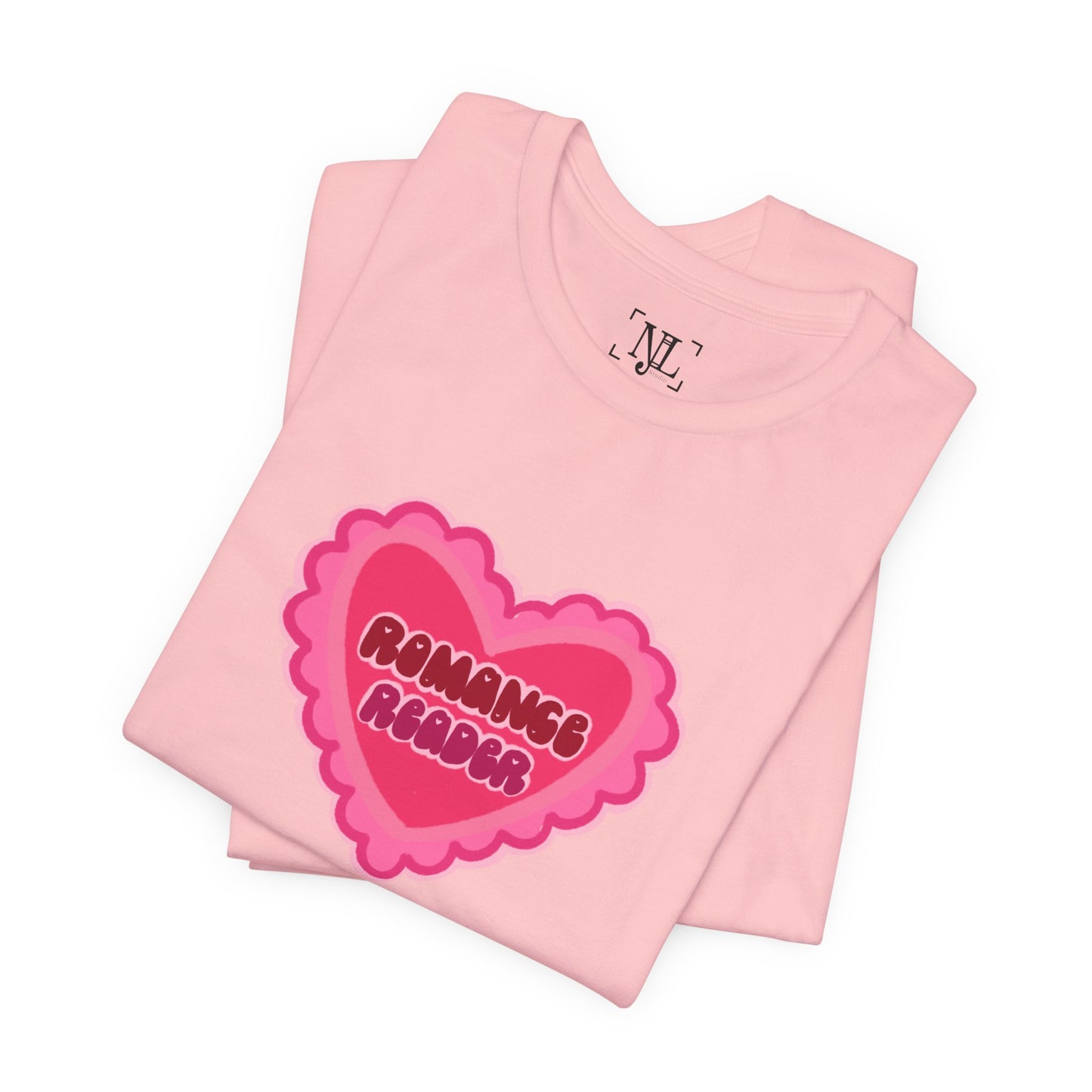 Romance Reader Heart Logo — Bookish Tee