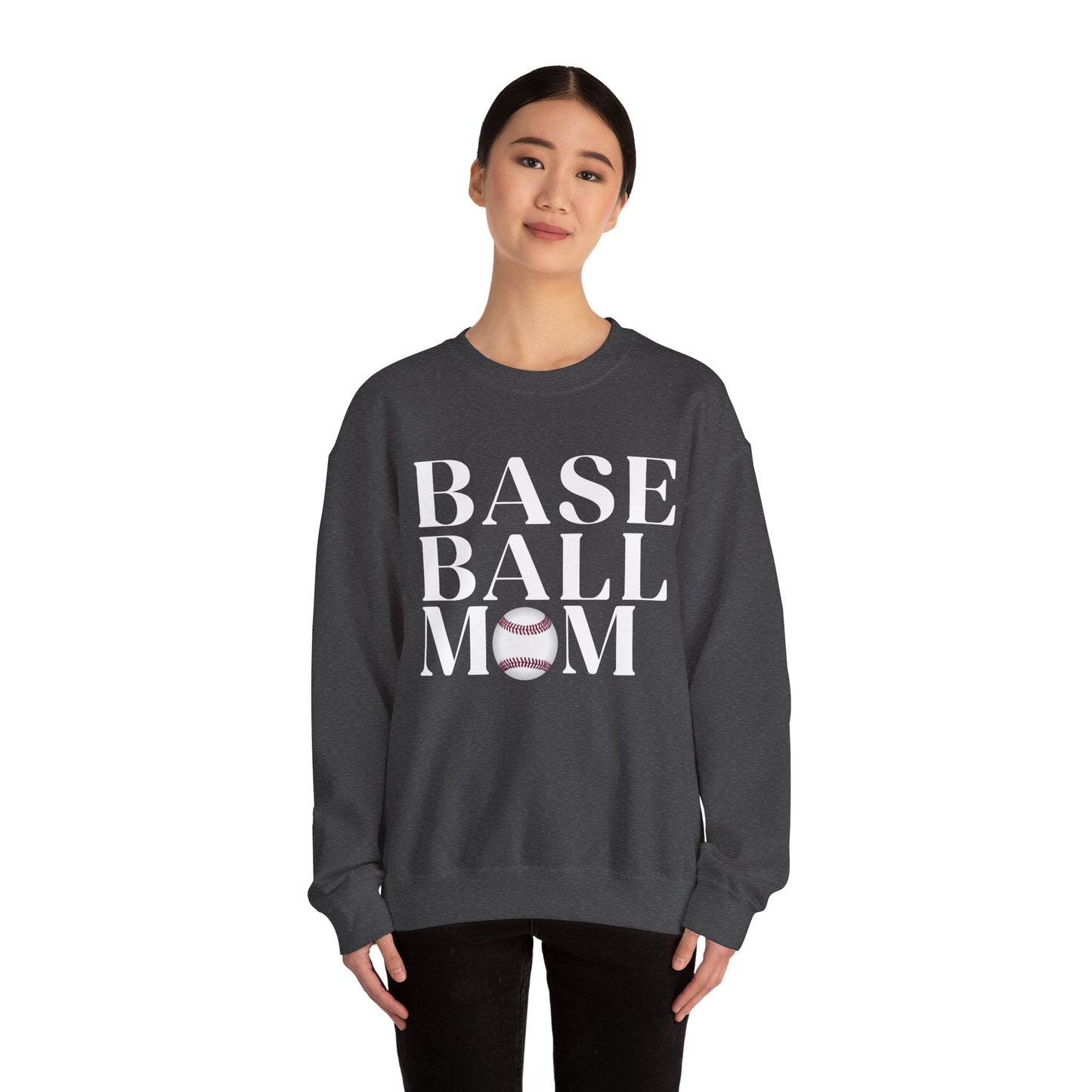 Baseball Mom Crewneck Sweatshirt - Baseball Graphic Pullover for Moms