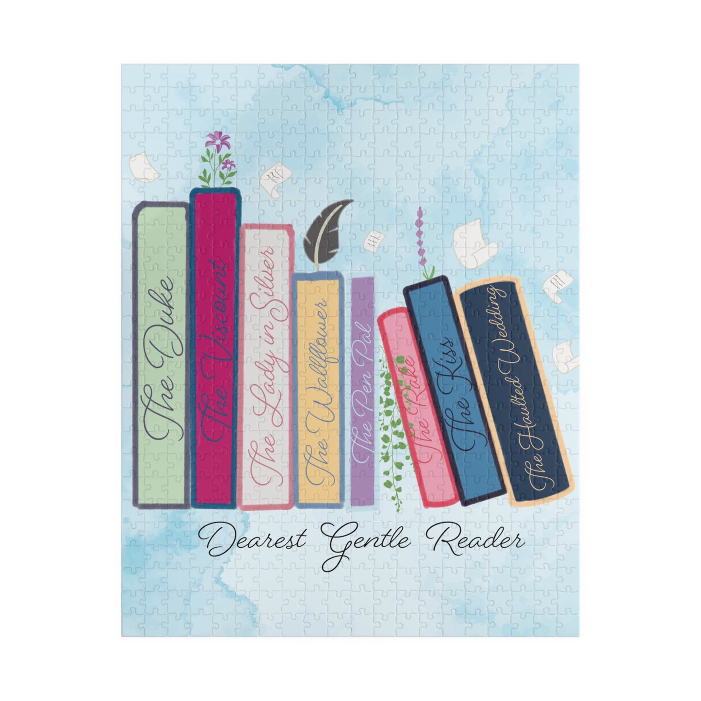 Dearest Gentle Reader Book Stack - Regency Romance Inspired Jigsaw Puzzle