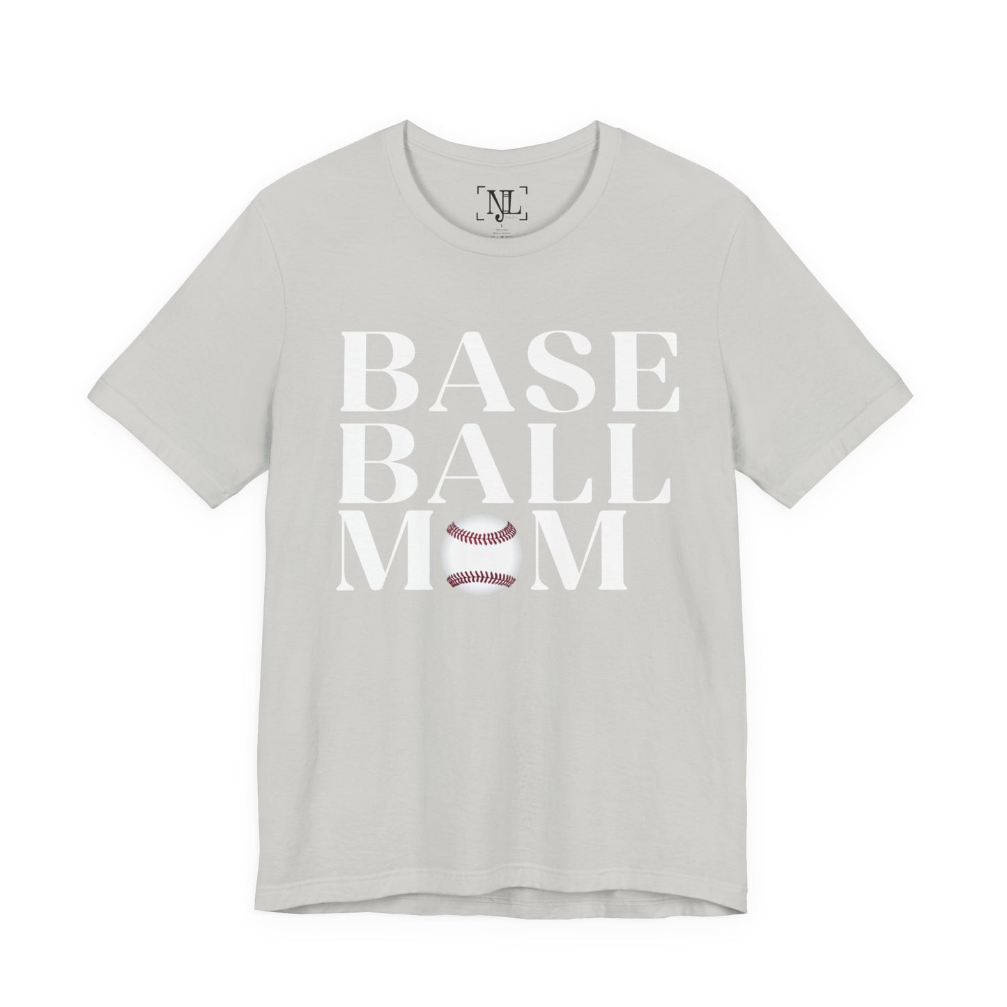 Baseball Mom T-Shirt – Retro Script with Baseball Graphic