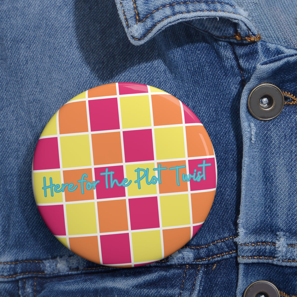 Here for the Plot Twist - Bookish Villa Inspired Pin Button