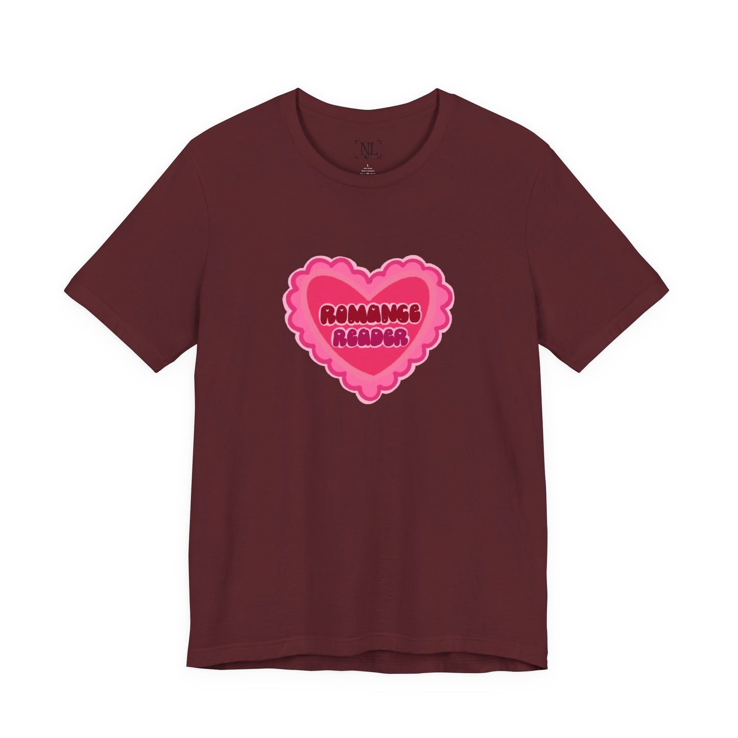 Romance Reader Heart Logo — Bookish Tee