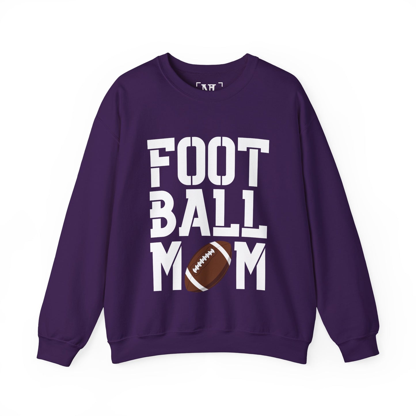 Football Mom Crewneck Sweatshirt (White Text)