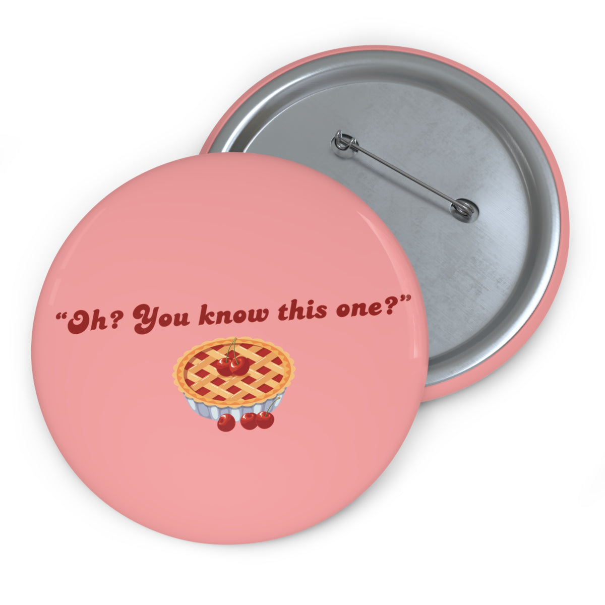 Oh? You know this one? Cherry Pie - Hockey Romance Inspired Pin Button