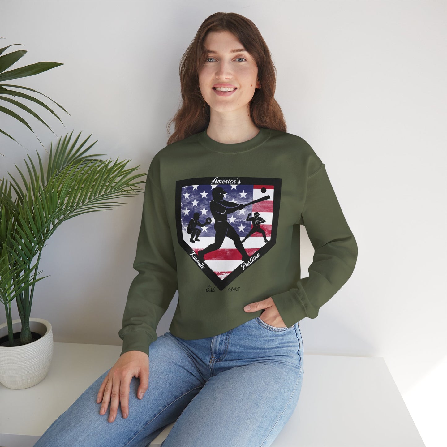 Baseball Home Plate Sweatshirt – America's Favorite Pastime Sweatshirt