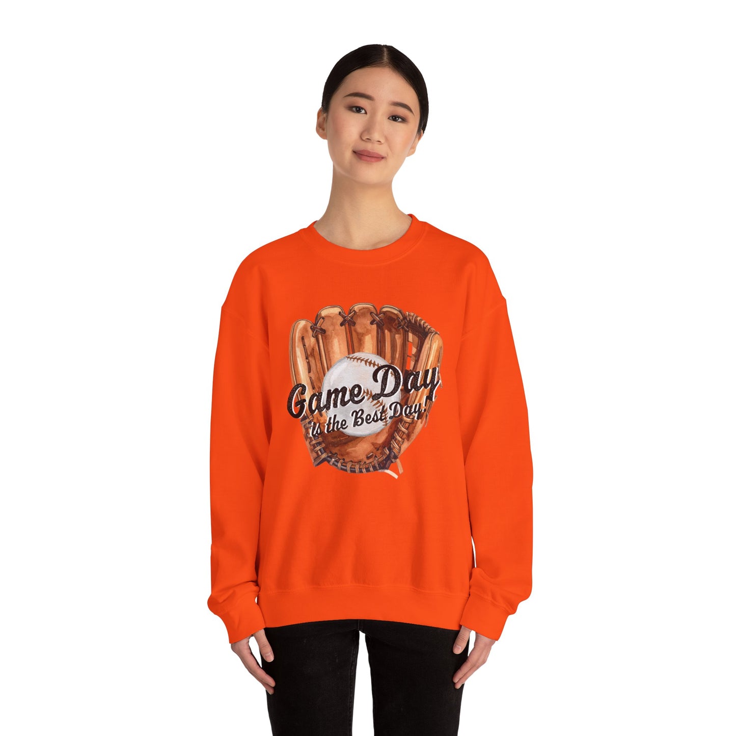 Game Day Baseball Sweatshirt — "Game Day is the Best Day" Crewneck