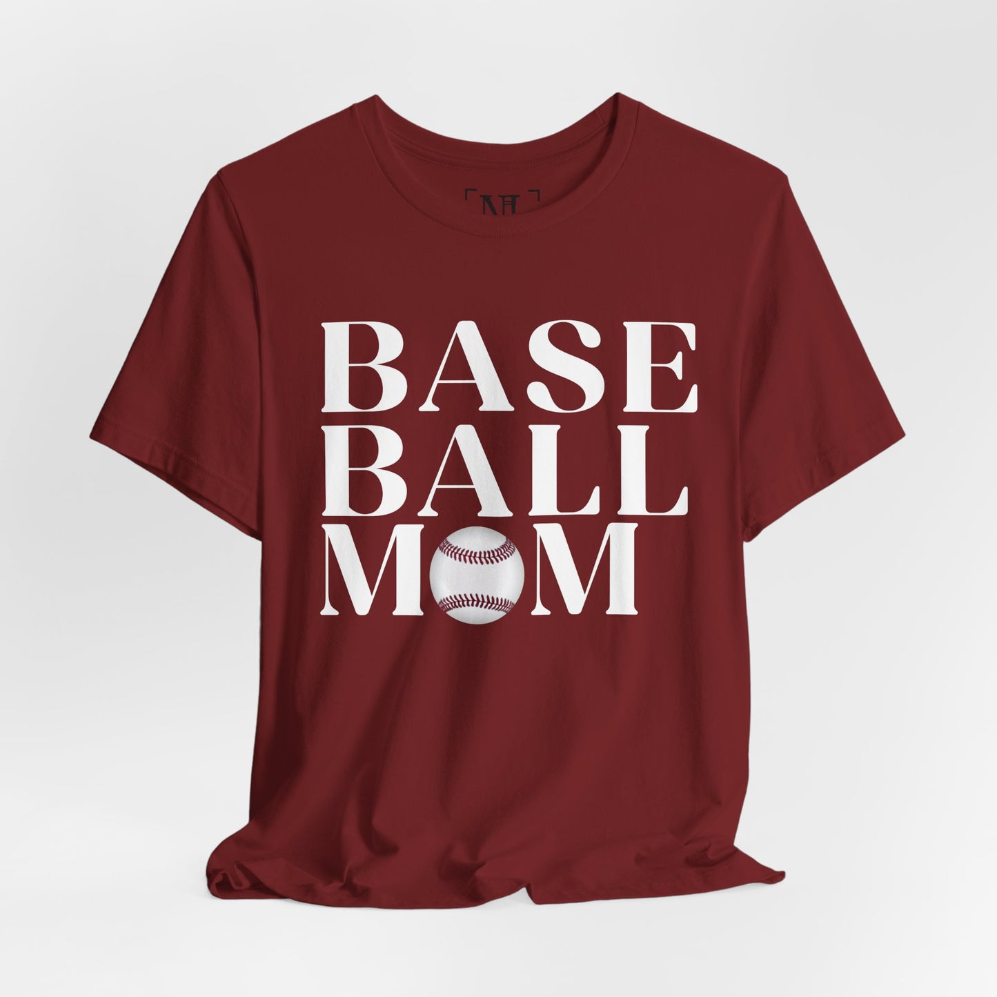 Baseball Mom T-Shirt – Retro Script with Baseball Graphic