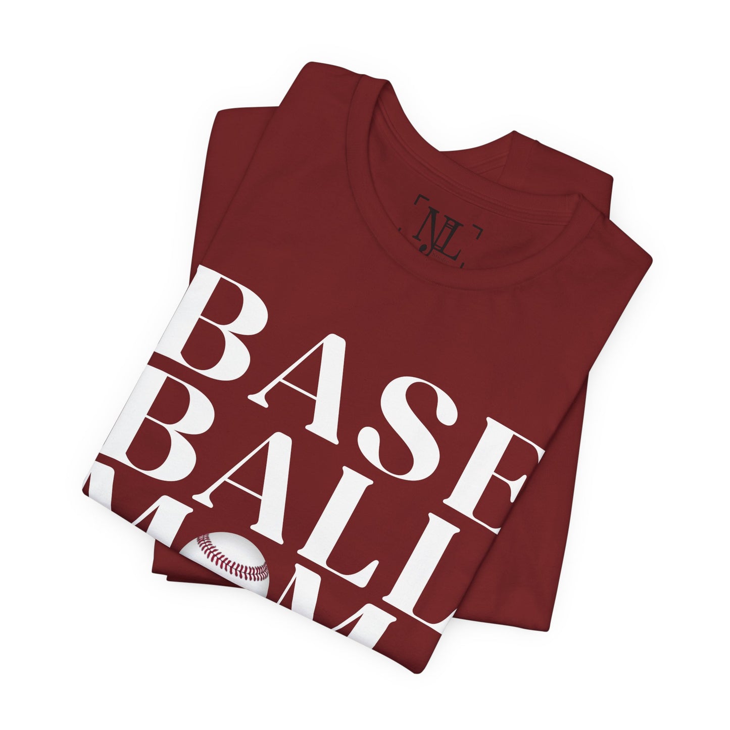 Baseball Mom T-Shirt – Retro Script with Baseball Graphic