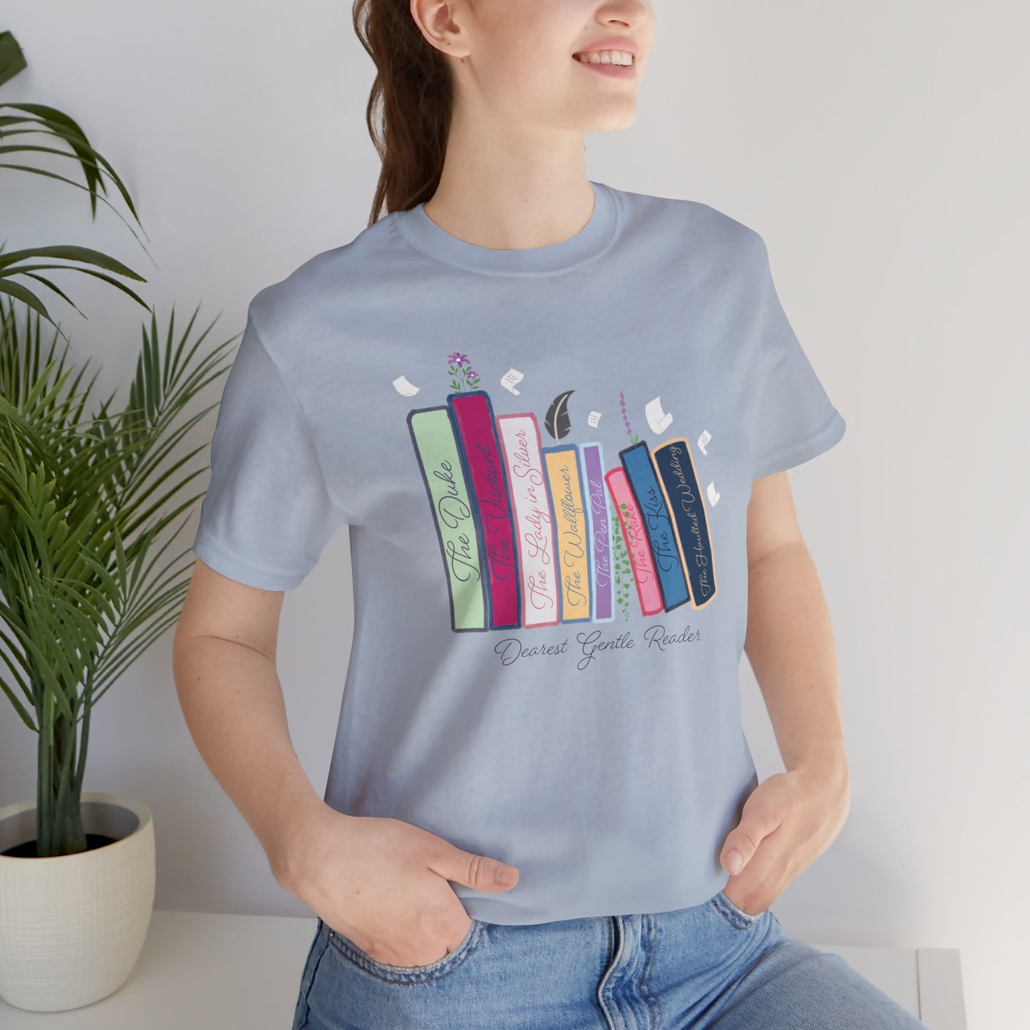 Dearest Gentle Reader Book Stack - Regency Romance Inspired Tee