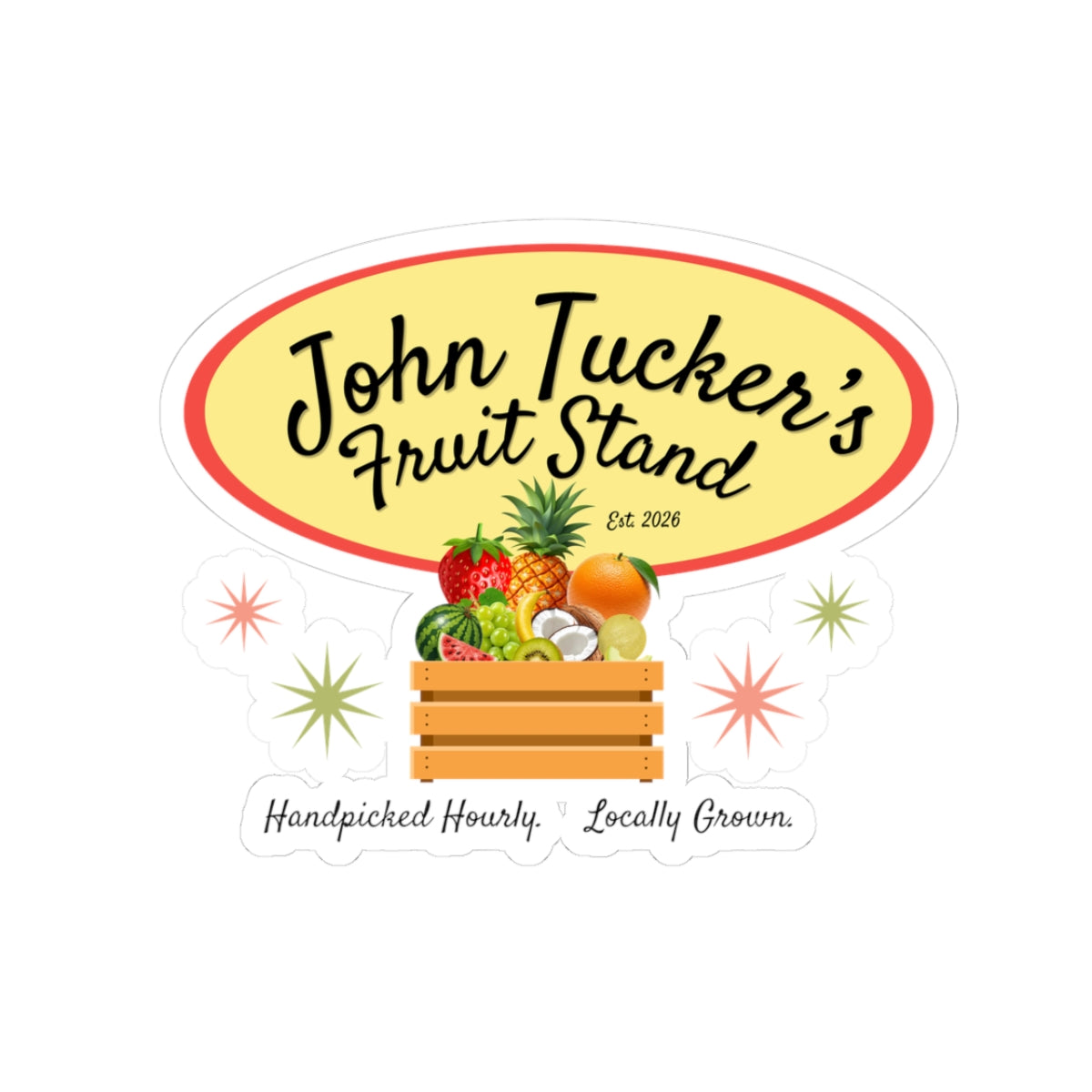 John Tucker’s Fruit Stand - Hockey Romance Inspired Kiss Cut Sticker