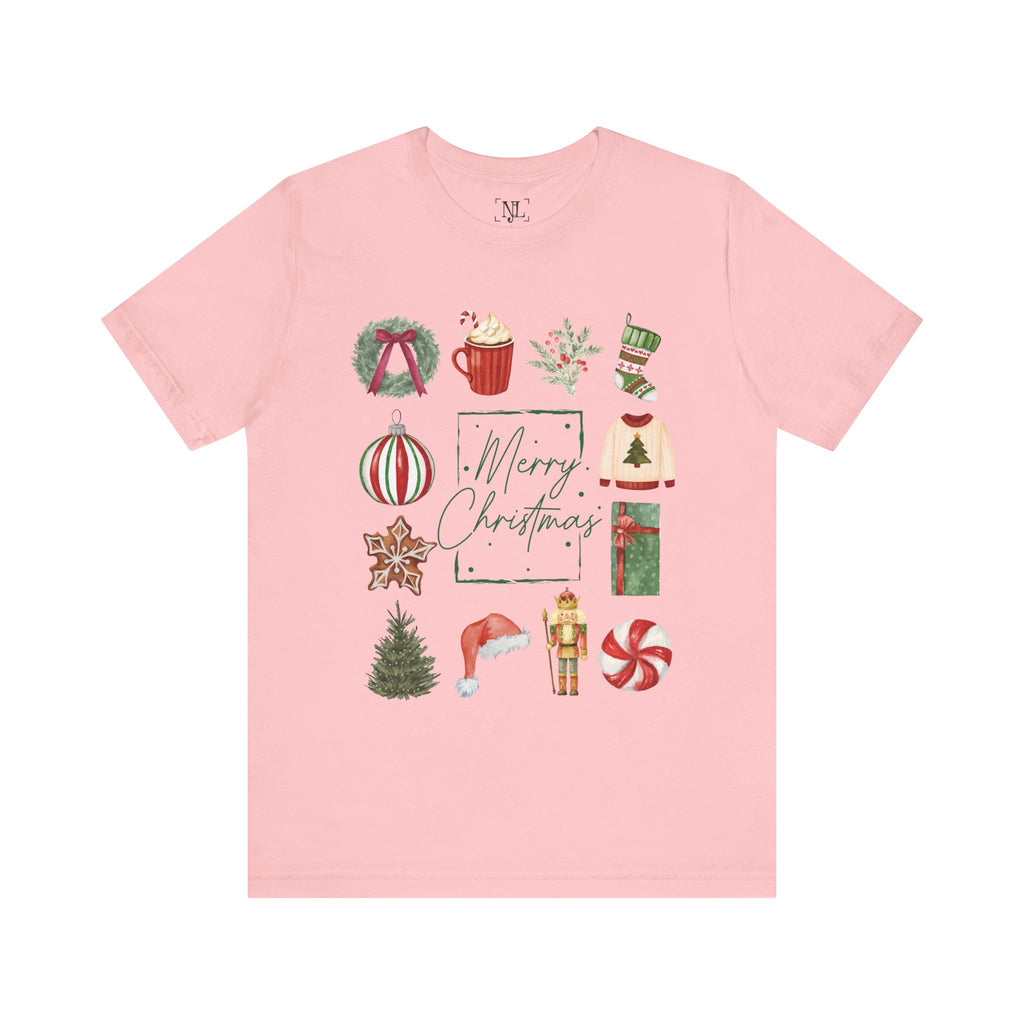 Vintage Merry Christmas - Short Sleeve Tee