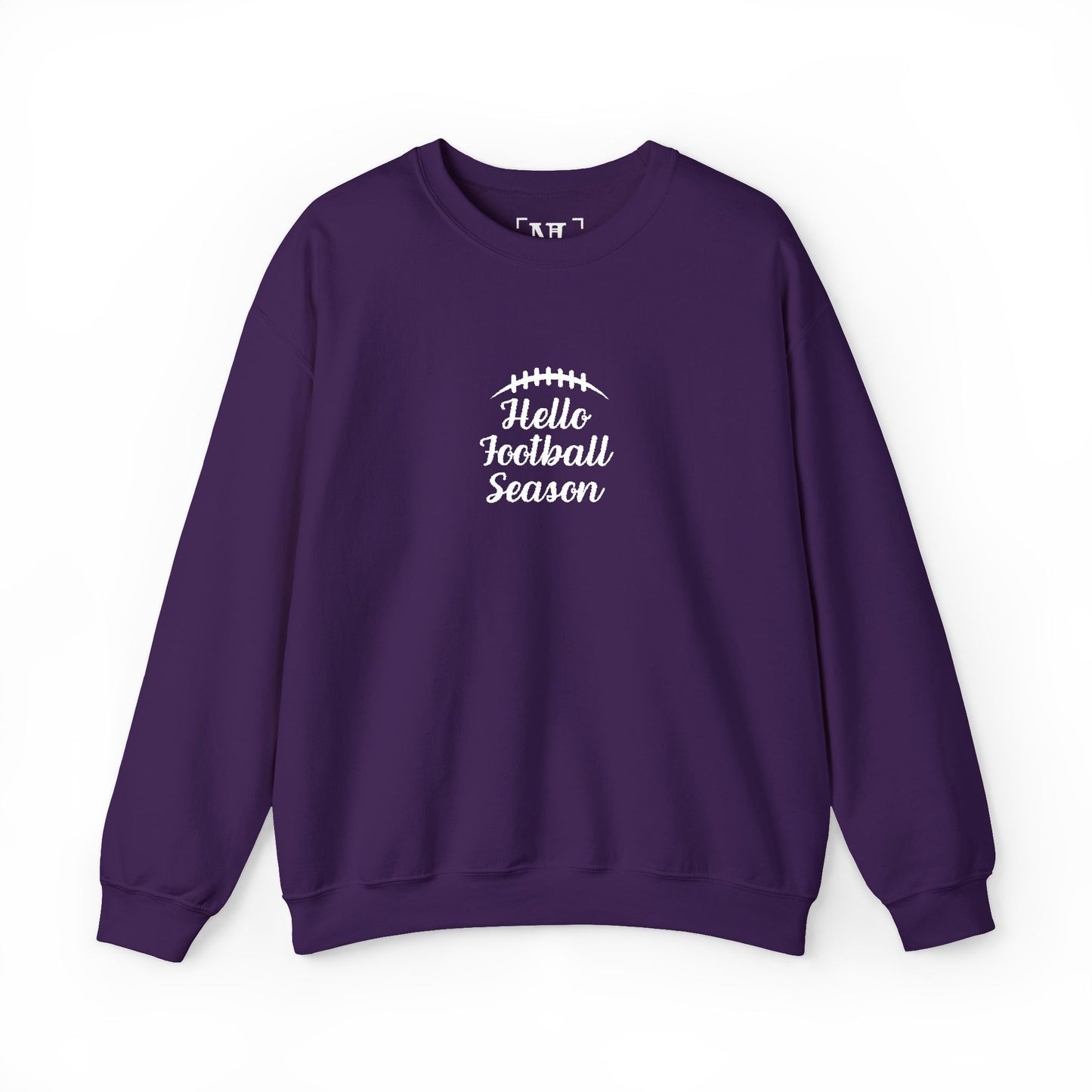 Hello Football Season Sweatshirt — Cozy Game Day Crewneck (White Text)