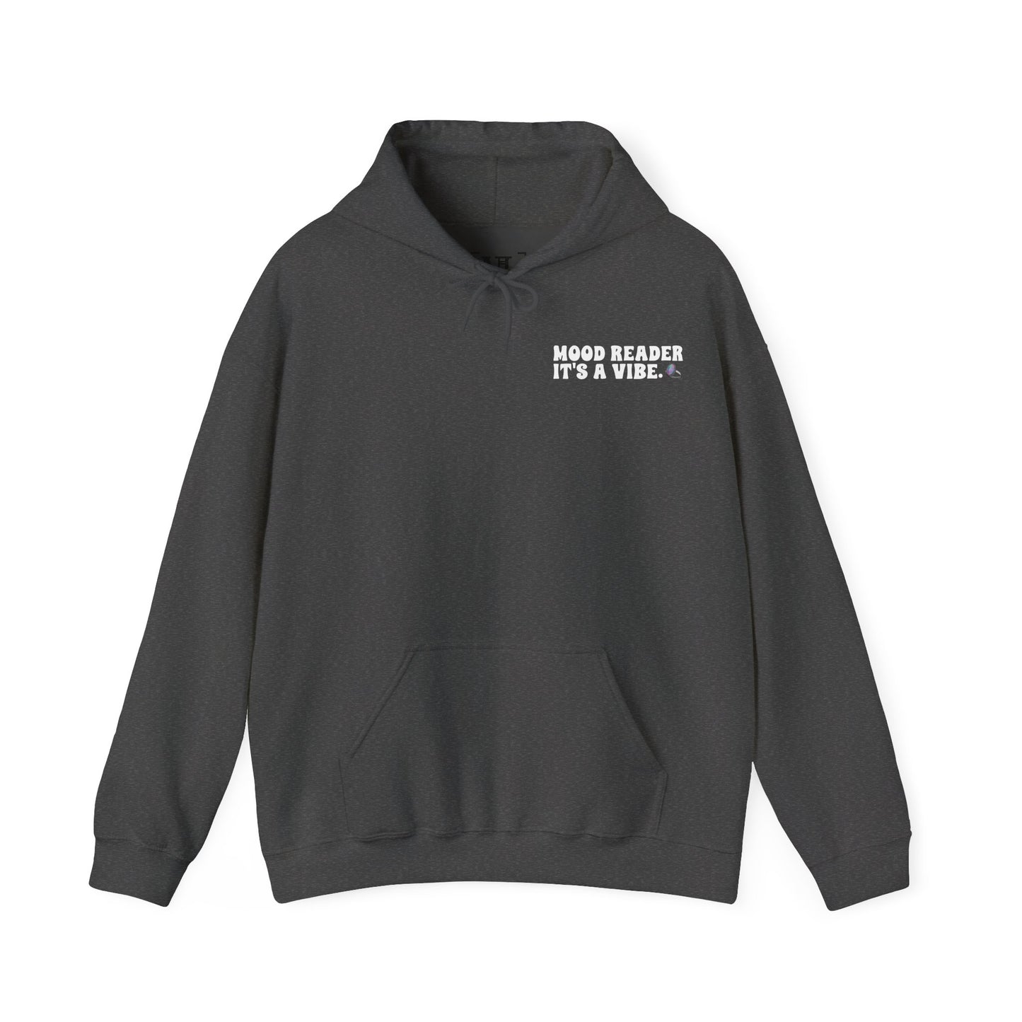 Mood Reader It's a Vibe Book Lover Pullover Graphic Hoodie (White Text)