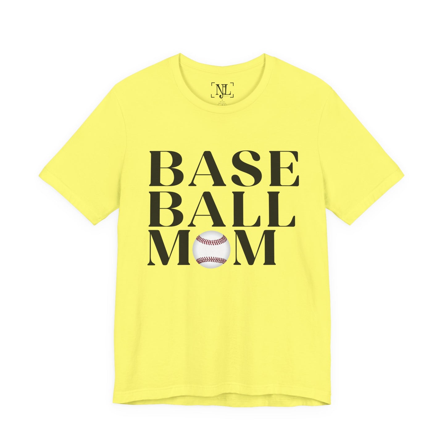 Baseball Mom T-Shirt – Retro Script with Baseball Graphic