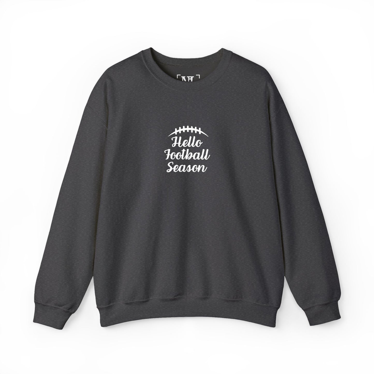 Hello Football Season Sweatshirt — Cozy Game Day Crewneck (White Text)