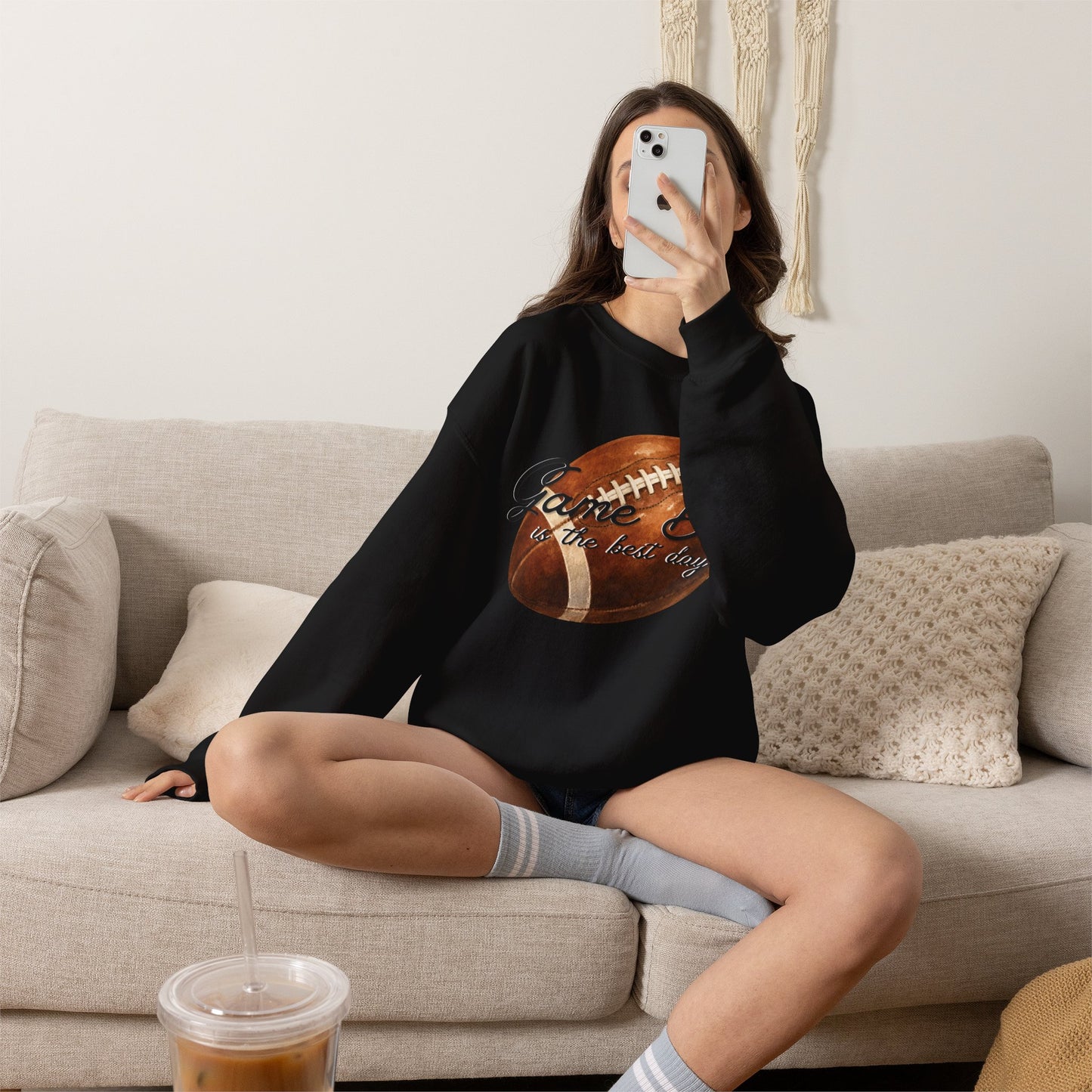 Game Day Is The Best Day Football Crewneck Sweatshirt