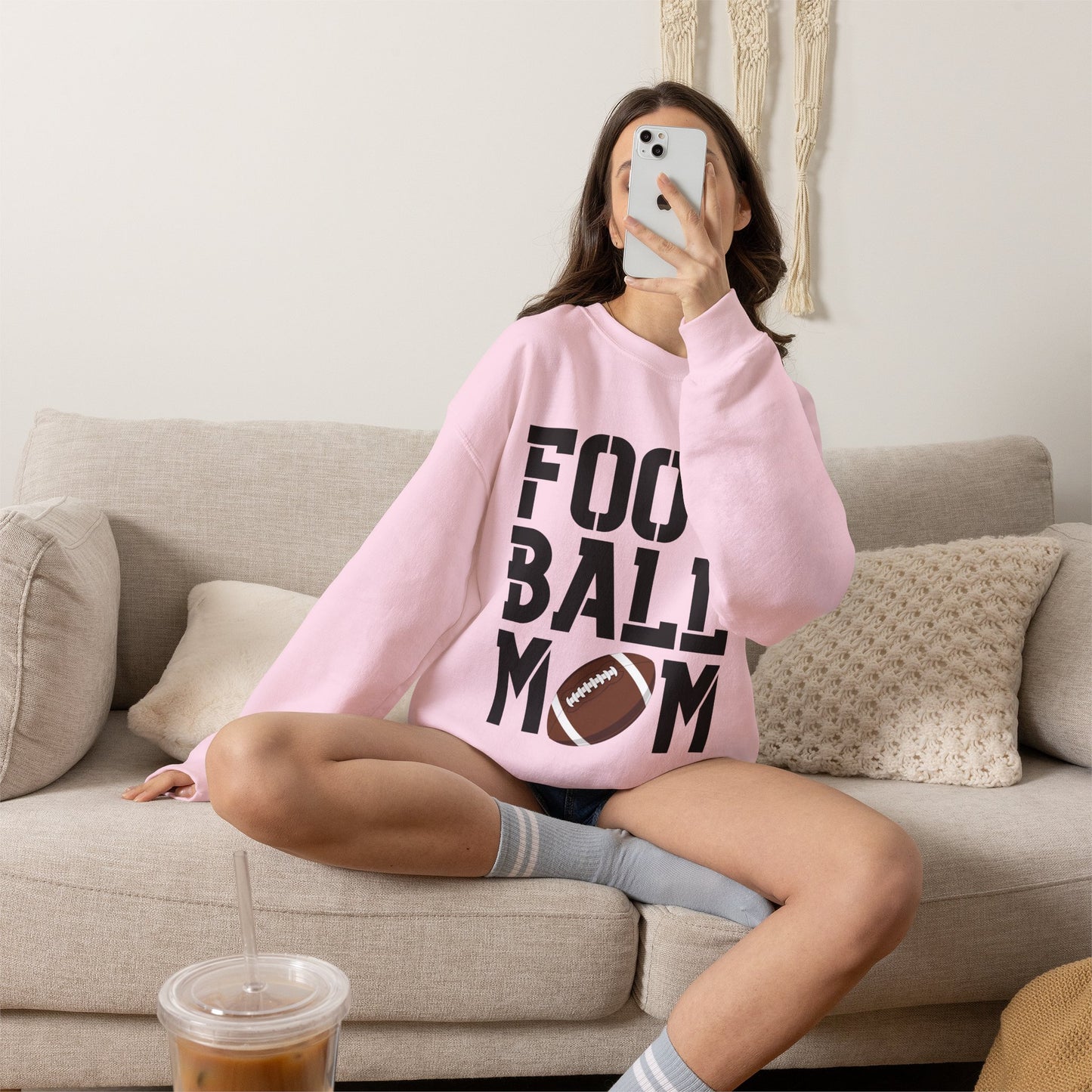 Football Mom Crewneck Sweatshirt
