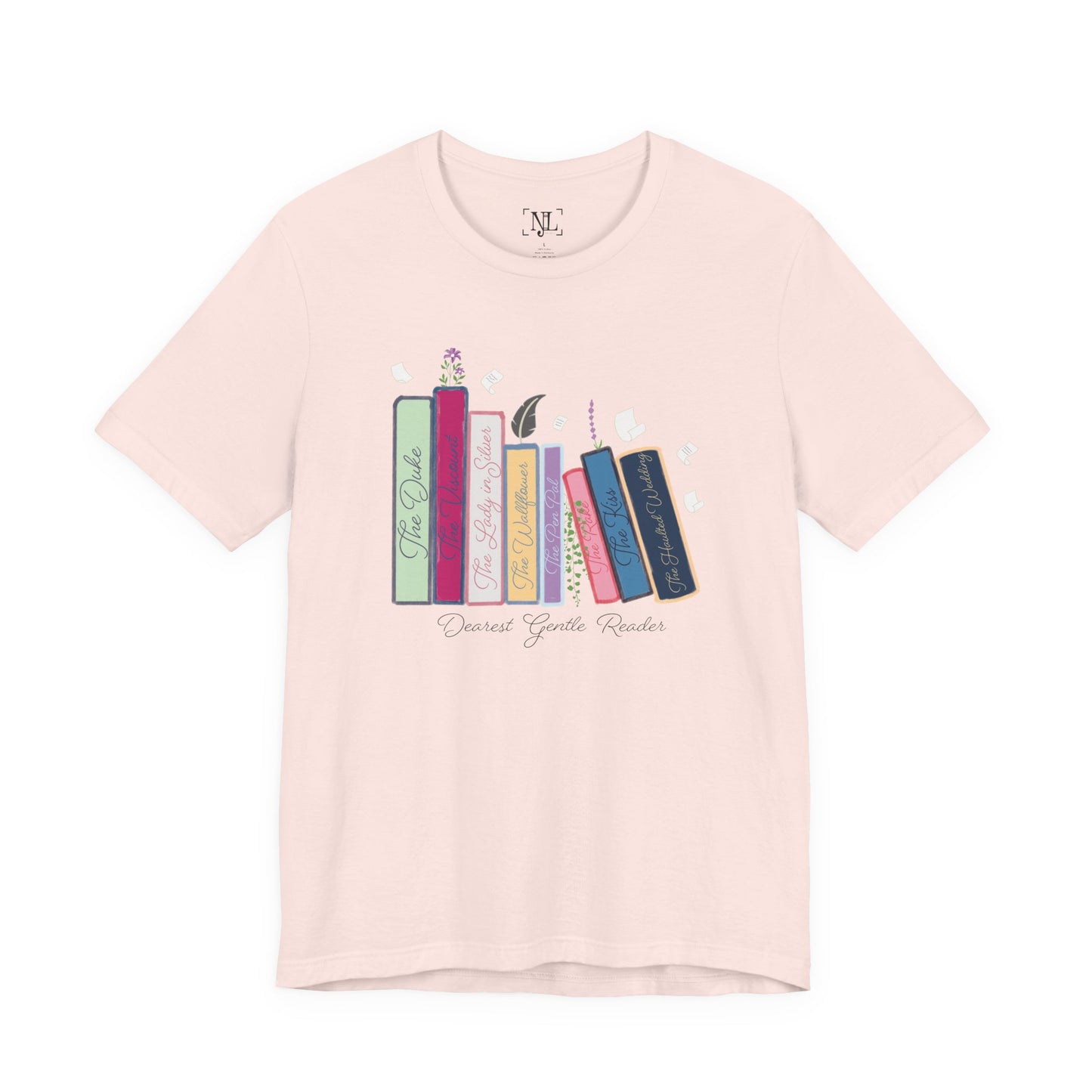 Dearest Gentle Reader Book Stack - Regency Romance Inspired Tee