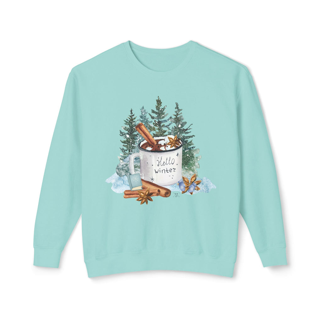 Hello Winter Mug Crewneck Sweatshirt