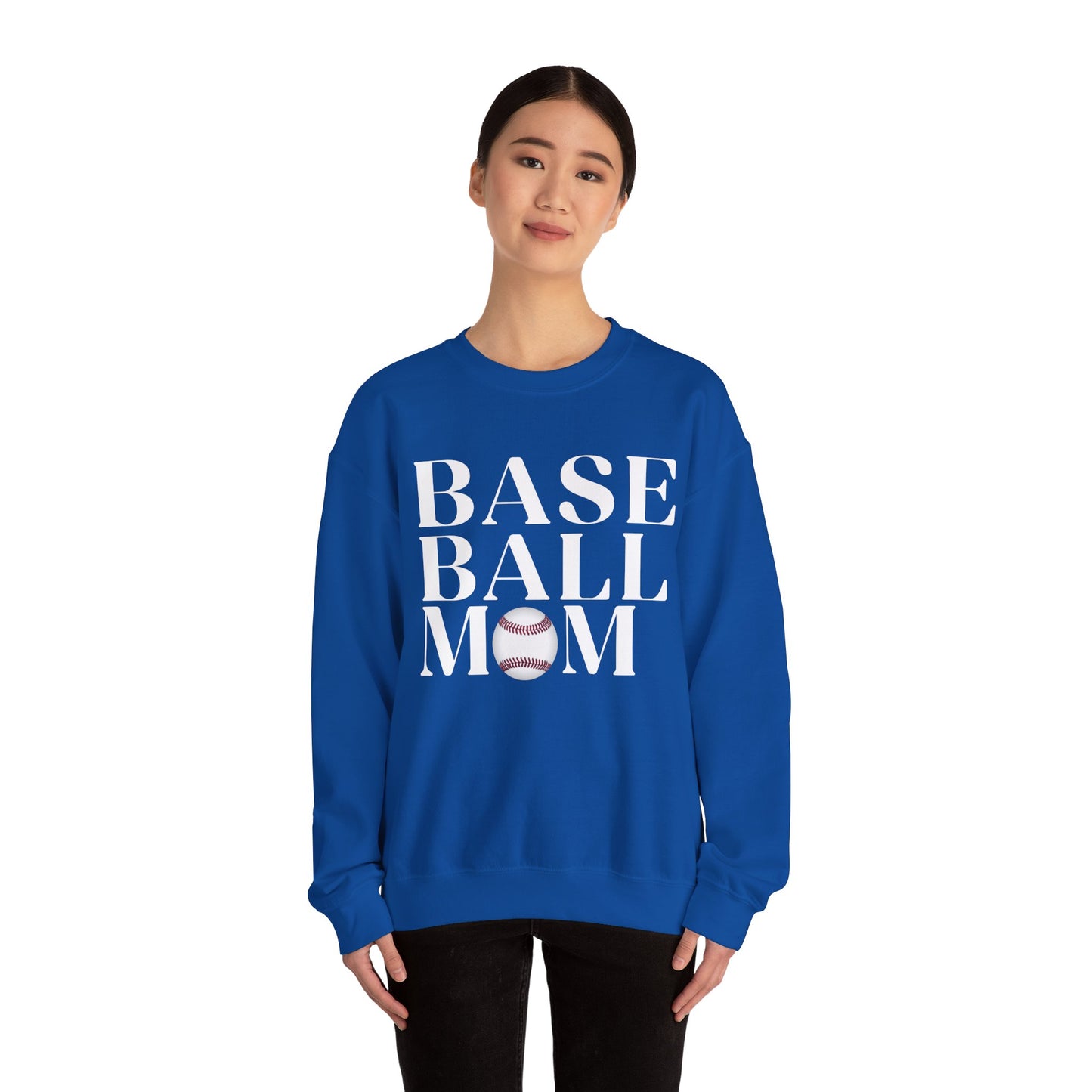 Baseball Mom Crewneck Sweatshirt - Baseball Graphic Pullover for Moms