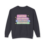 Cozy Book Lover Crewneck Sweatshirt — "Just One More Chapter Unless There’s a Cliffhanger."