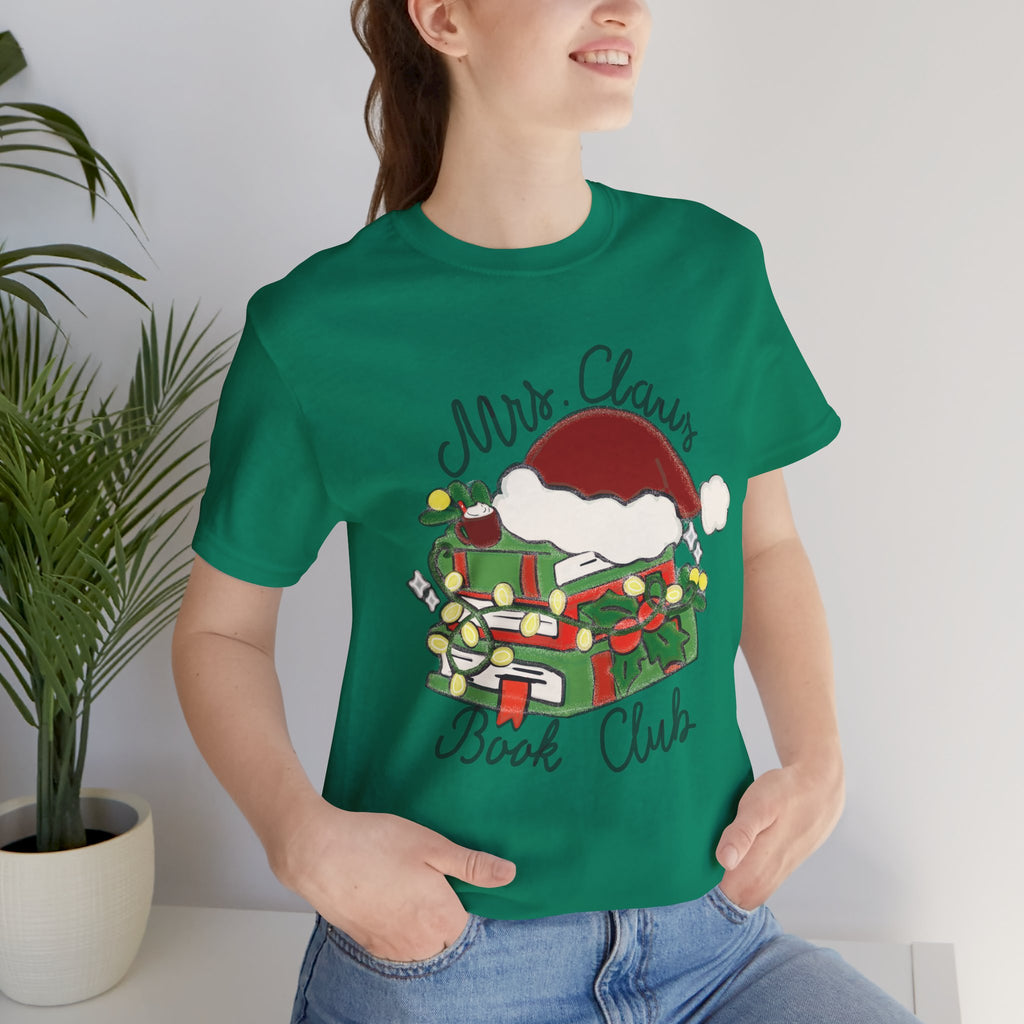 Mrs. Claus Book Club Short Sleeve Christmas Tee