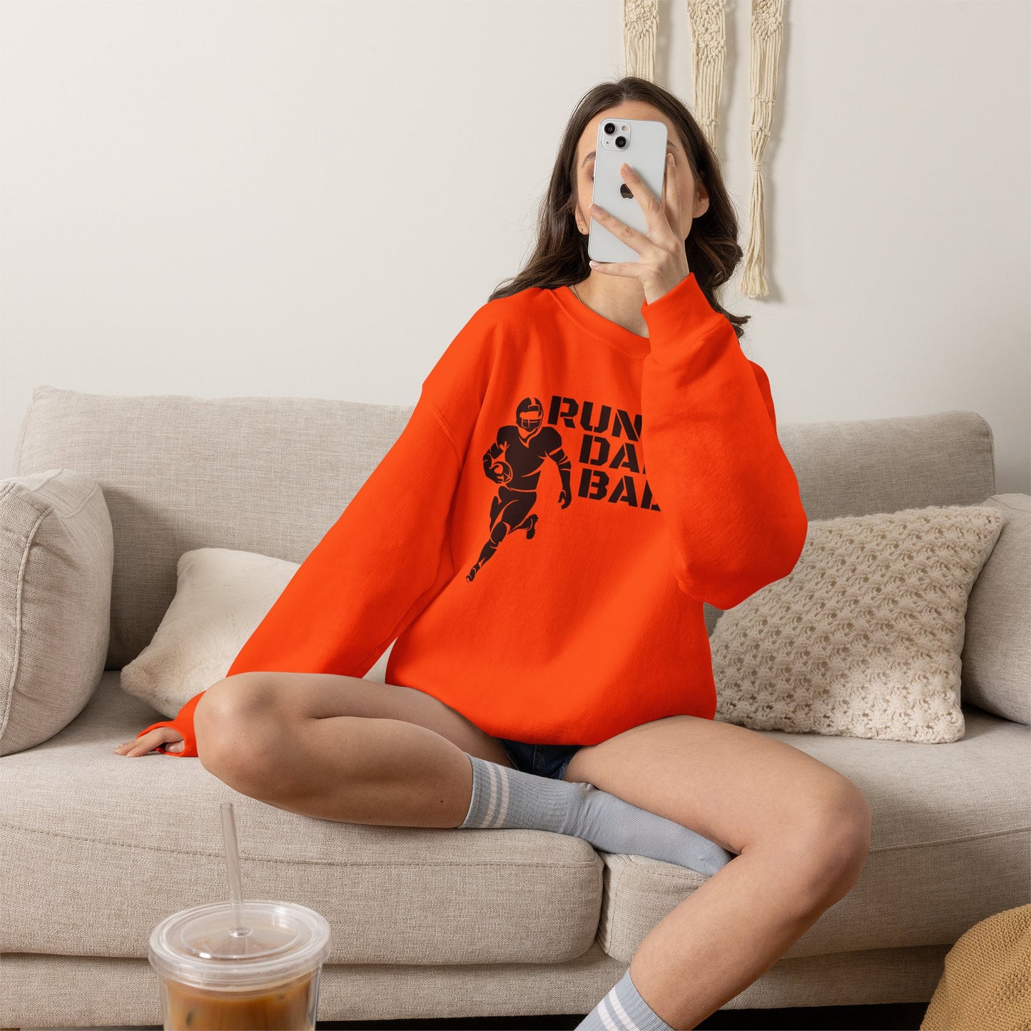 Football 'Run the Dang Ball' Crewneck Sweatshirt