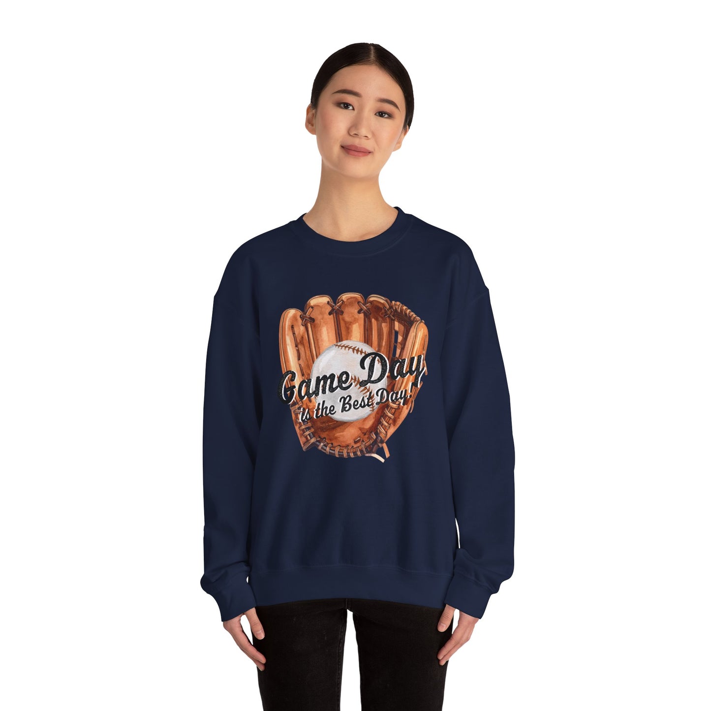 Game Day Baseball Sweatshirt — "Game Day is the Best Day" Crewneck