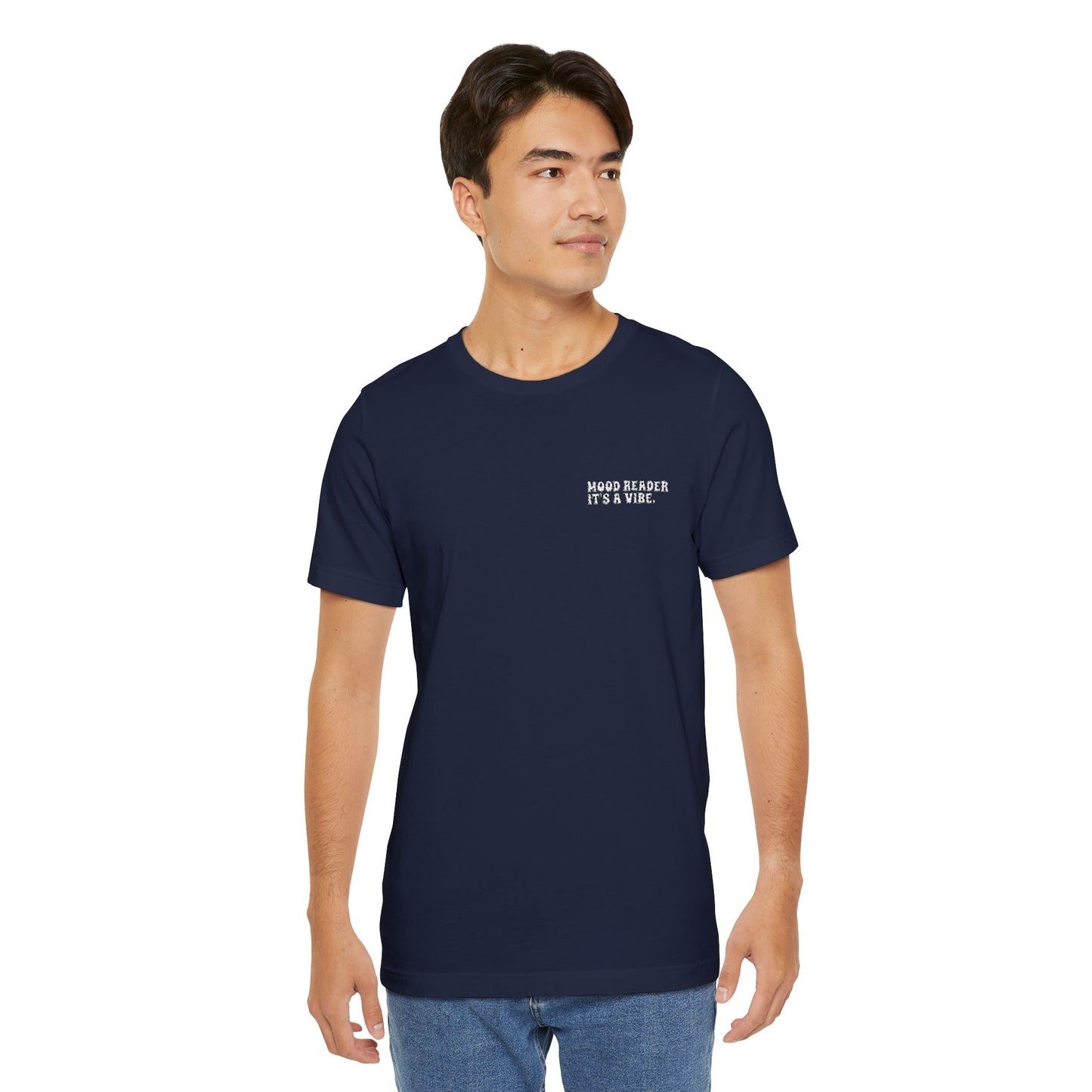 "Mood Readers. It's a Vibe." - Embroidered Literary Tee (White Text)