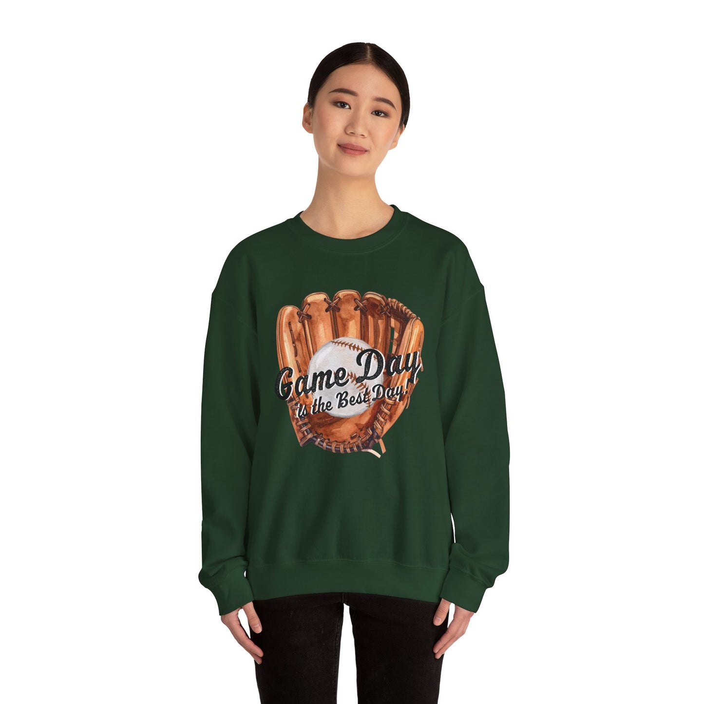 Game Day Baseball Sweatshirt — "Game Day is the Best Day" Crewneck