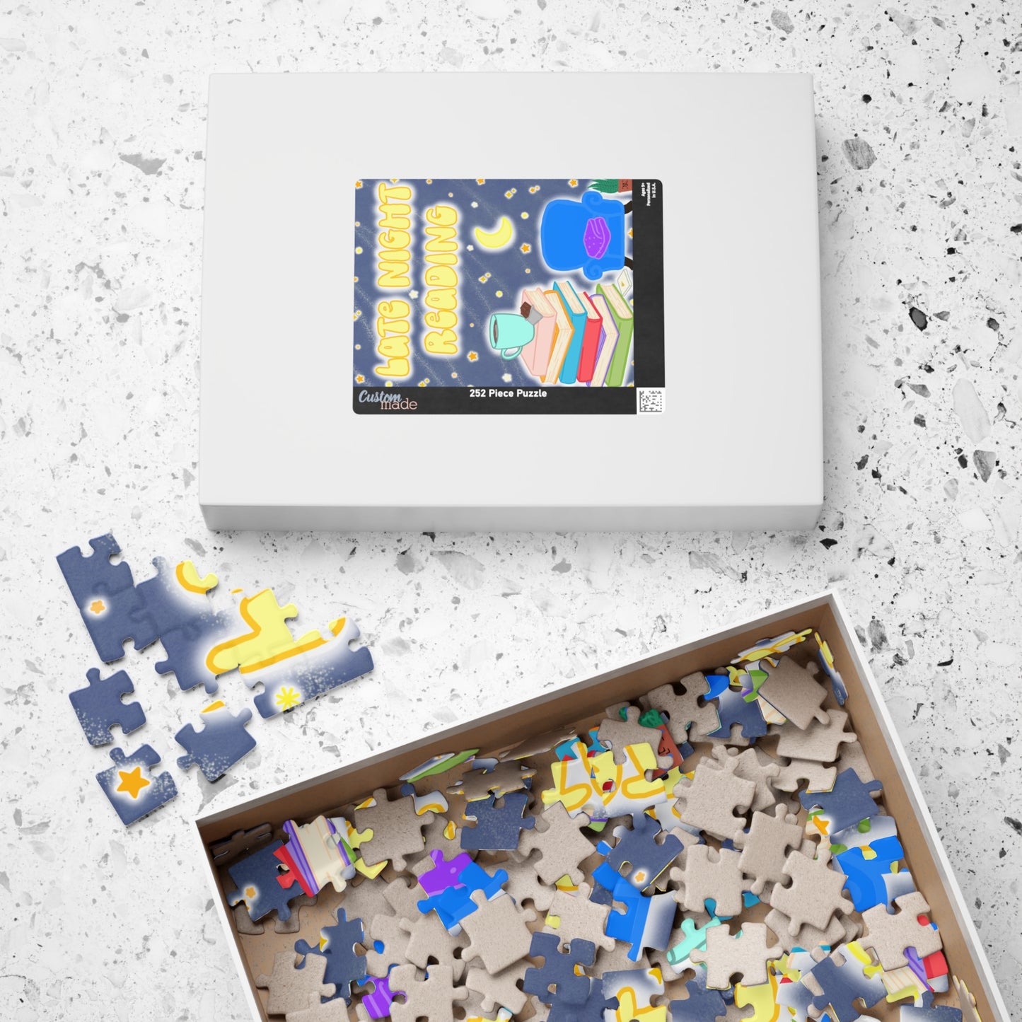 Late Night Reading Puzzle — Cozy Booklover Jigsaw (110–520 pcs)