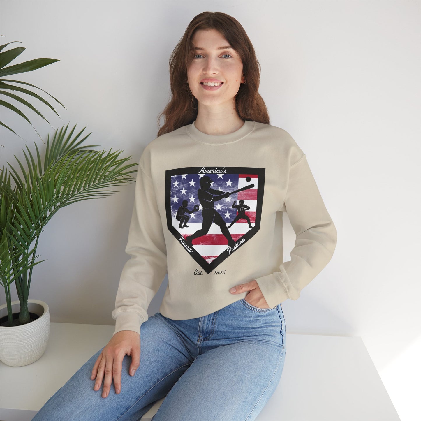 Baseball Home Plate Sweatshirt – America's Favorite Pastime Sweatshirt