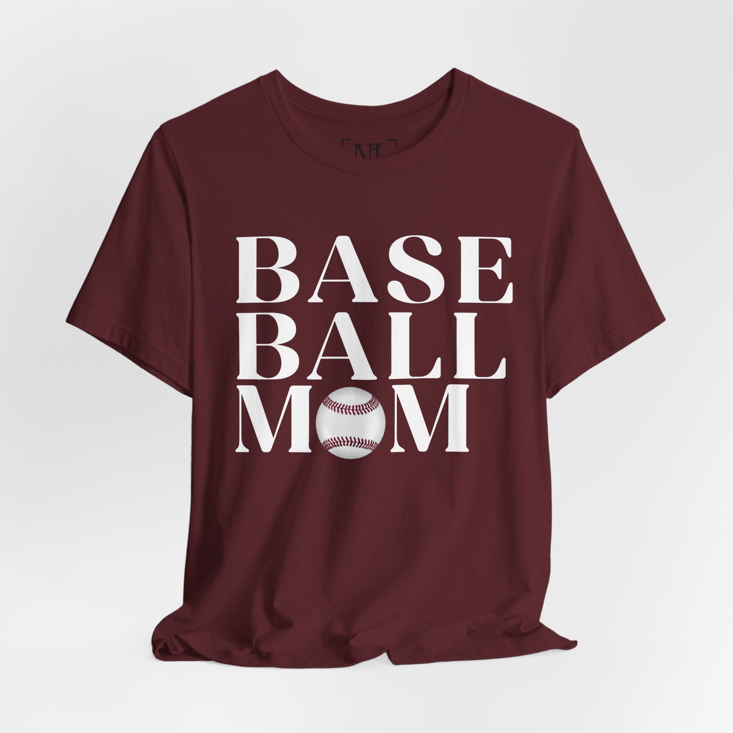Baseball Mom T-Shirt – Retro Script with Baseball Graphic