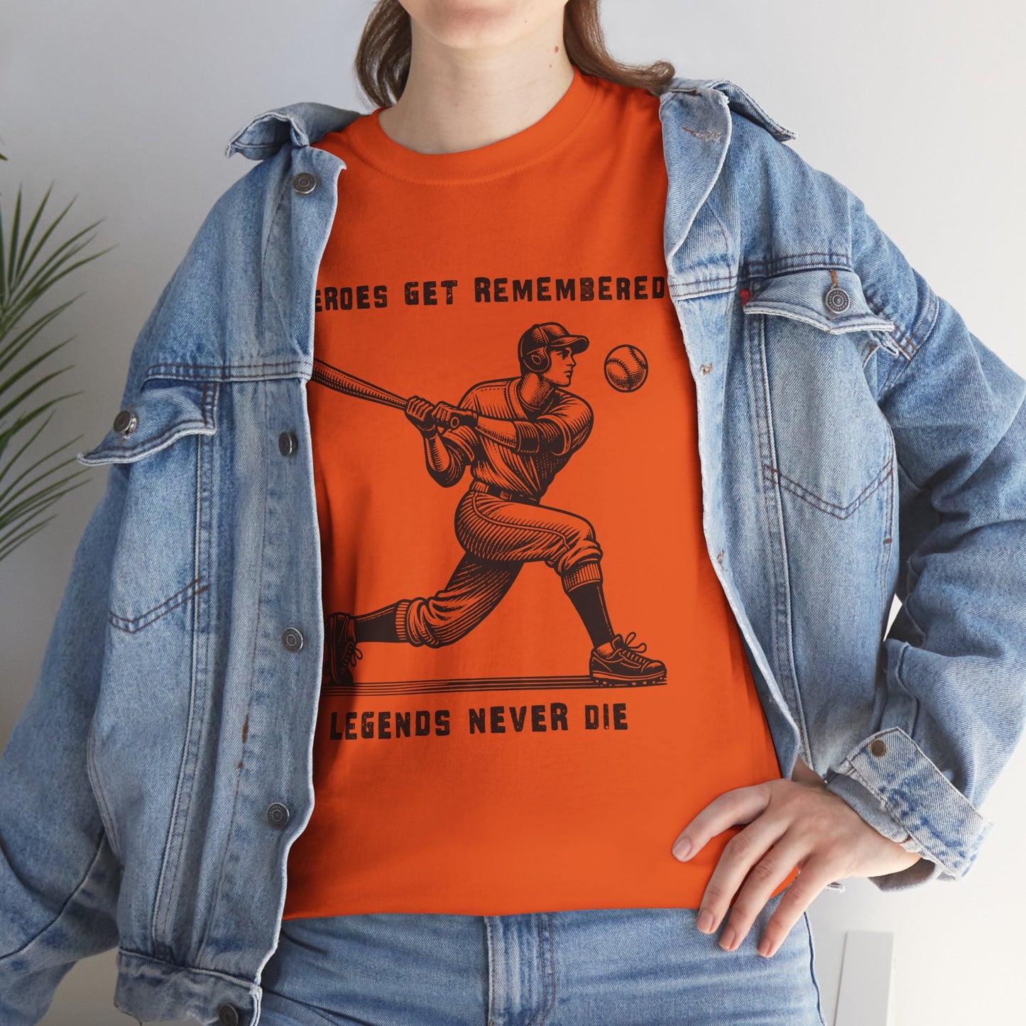 Baseball Legends T‑Shirt — "Heroes Get Remembered, Legends Never Die" Tribute Tee